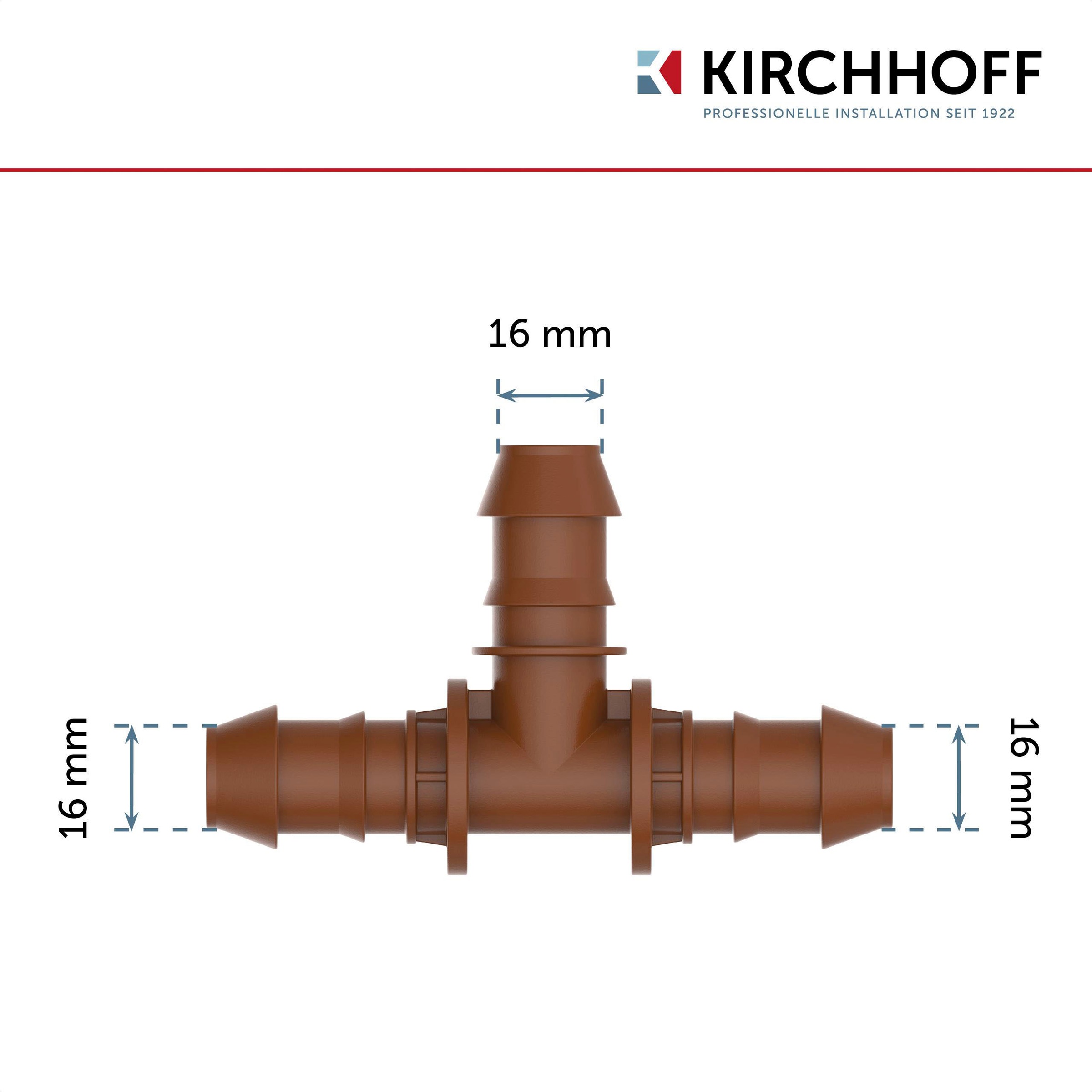 Kirchhoff T-Stück, für Tröpfchenbewässerung, Drip-Bewässerung