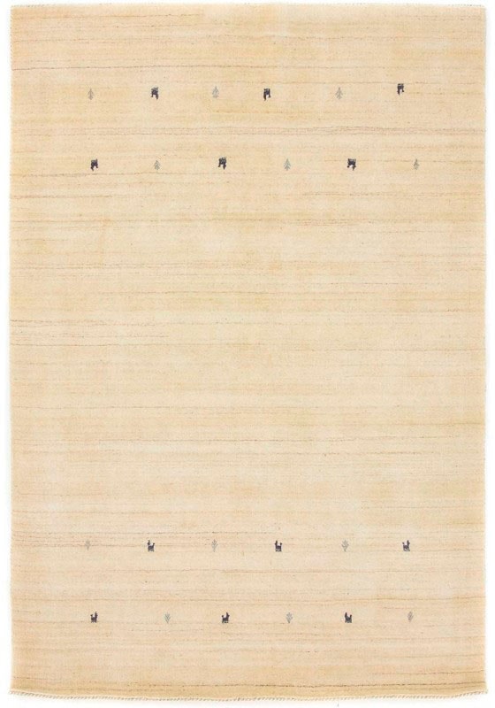 carpetfine Wollteppich »Gabbeh Uni«, rechteckig, 15 mm Höhe, reine Wolle, handgewebt, Gabbeh Loom Tiermotiv, auch als Läufer