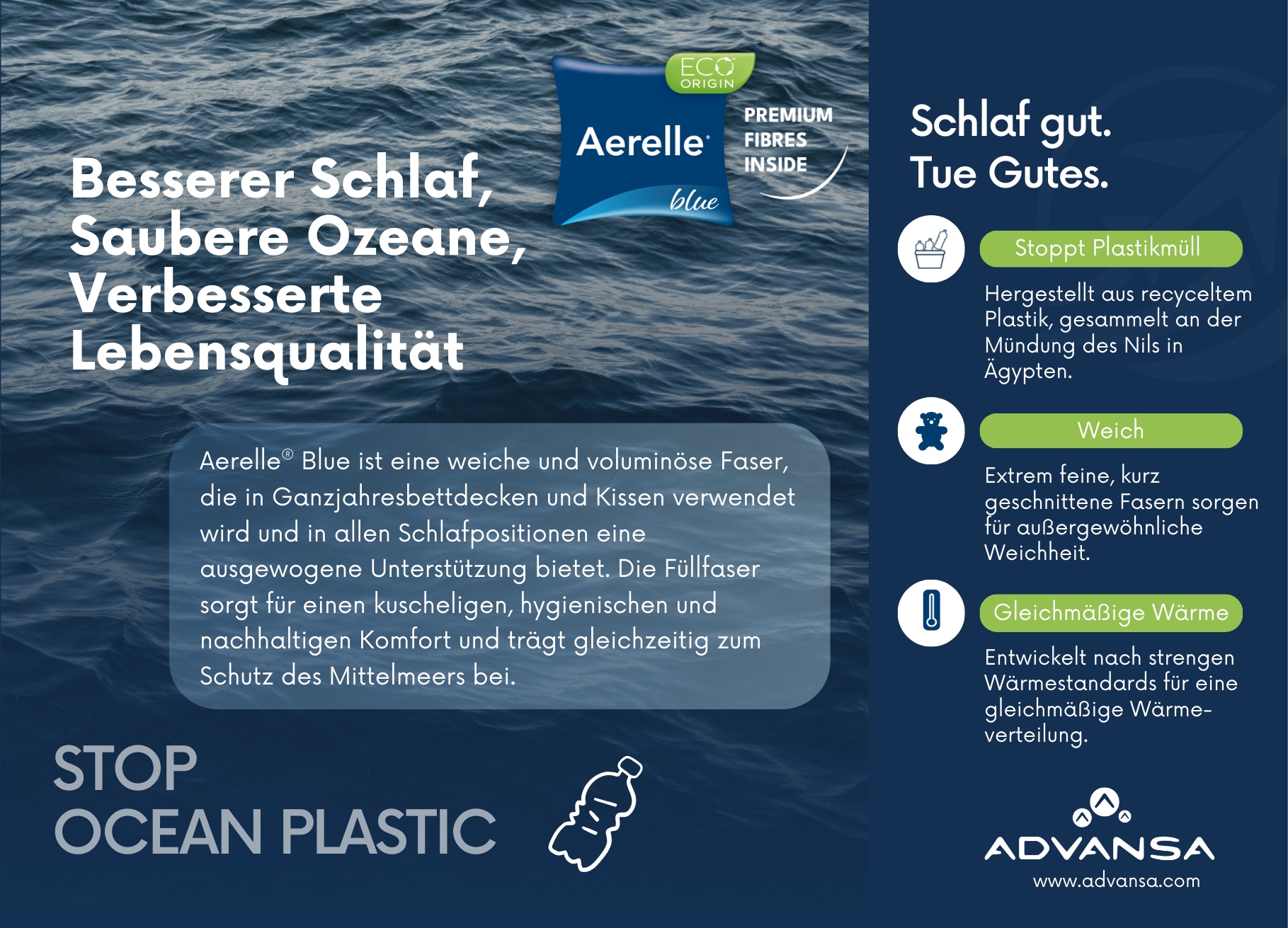 Beco Kunstfaserbettdecke »Aerelle™ Blue "Gold" NEUHEIT Bettdecke mit Gratis-Perlenohrsteckern« leicht Füllung recycelte Polyesterfaser 1 Stk. tlg. Jetzt zugreifen: Gratis-Aktion nur bis 31.12.2025!