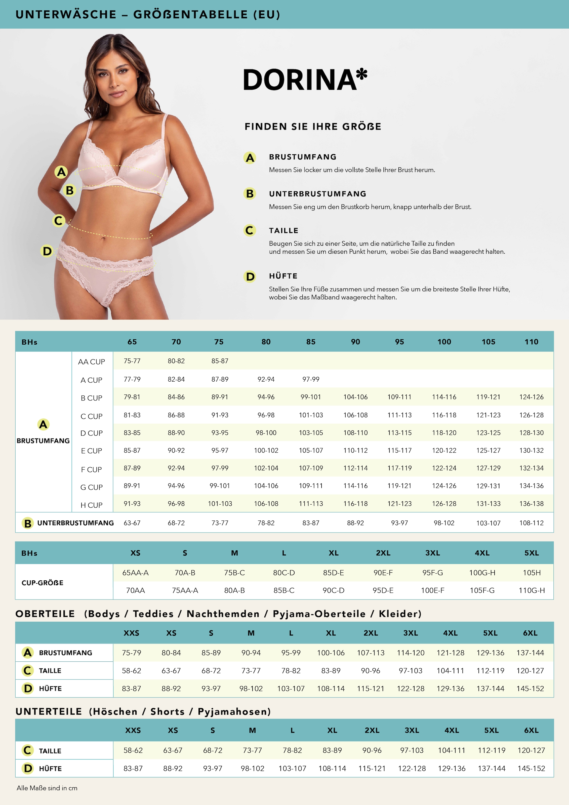 Dorina Push-up-BH »NADIA-2PP«, Vorgeformte Körbchen, mit Bügel, teilweise mit Spitze