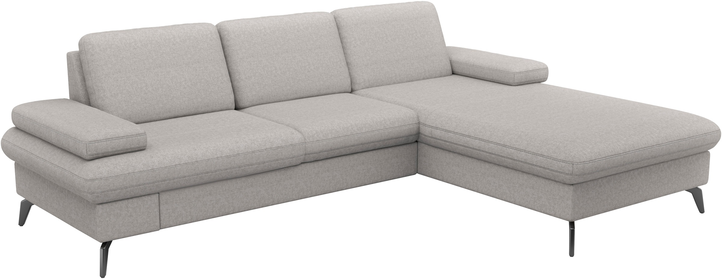 sit&more Ecksofa »Morris Jubi L-Form, B: 247 cm«, mit Armteilfunktion & 1 Zierkissen, optional Bettfunktion