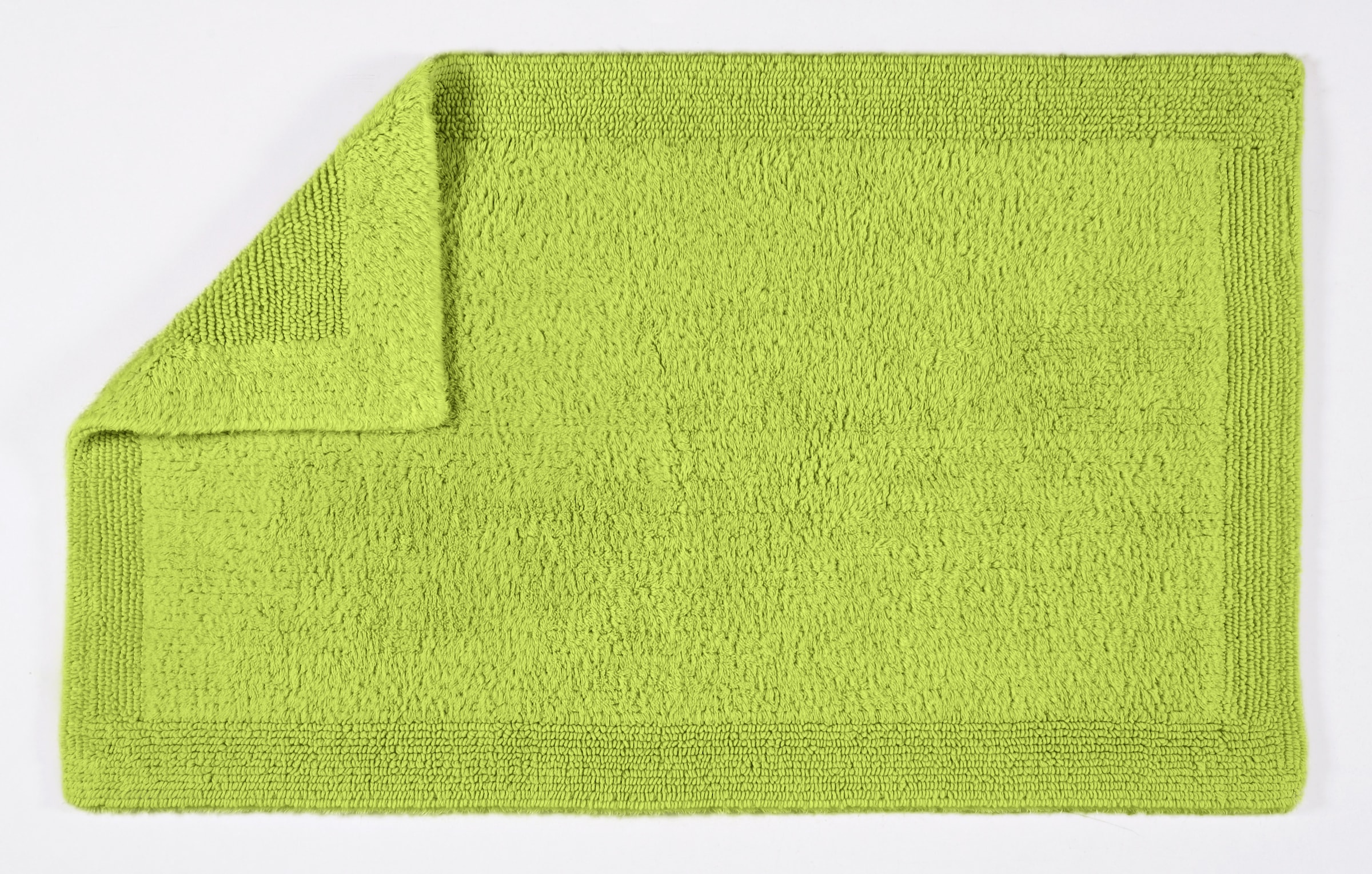 my home Badematte »Kapra, Badvorleger, Badezimmer Teppich«, beidseitig nutzbar-fußbodenheizungsgeeignet-strapazierfähig, mit Bordüre, Badteppich, Badematte, Baumwolle