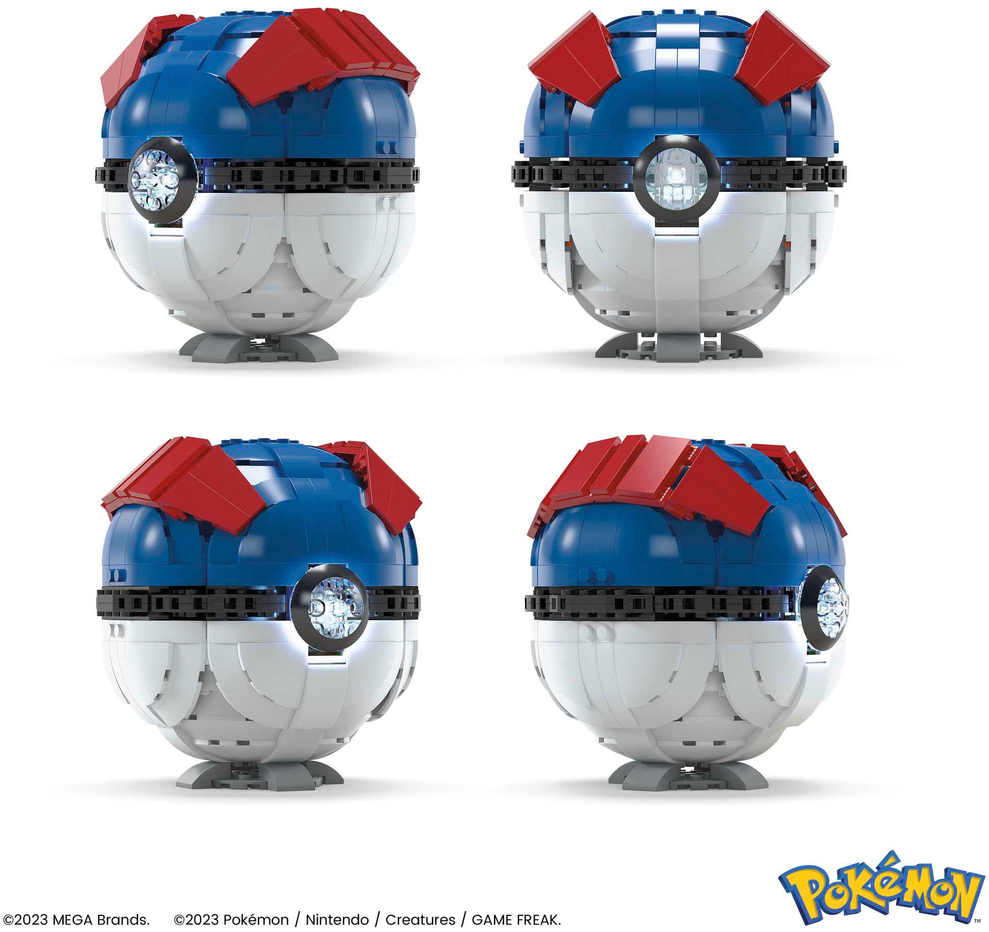 MEGA Spielbausteine »MEGA Pokémon, Jumbo Superball«, (299 St.), mit Licht