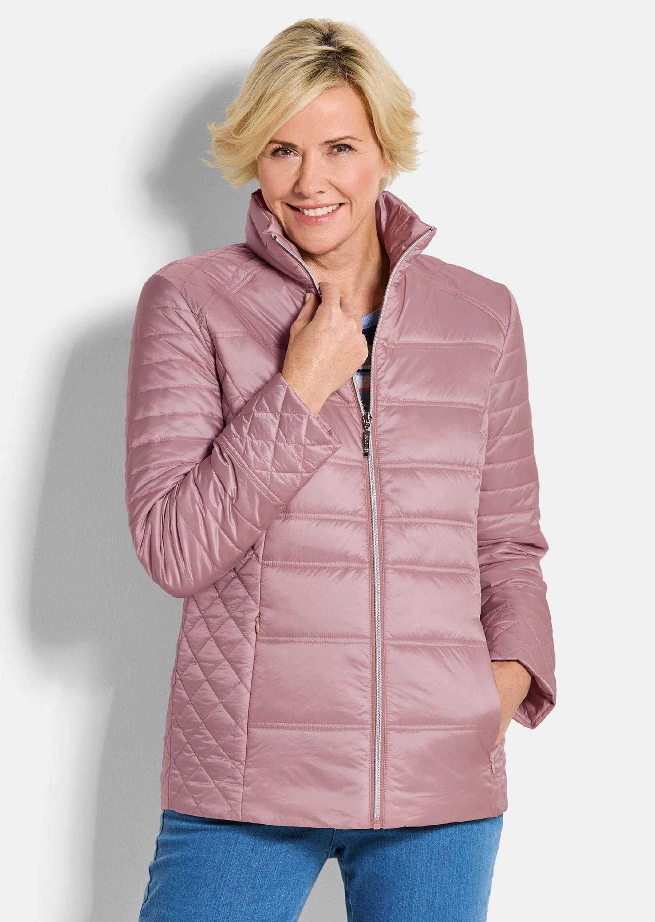 GOLDNER Steppjacke »Übergangsjacke mit Muster-Mix« RV Taschen