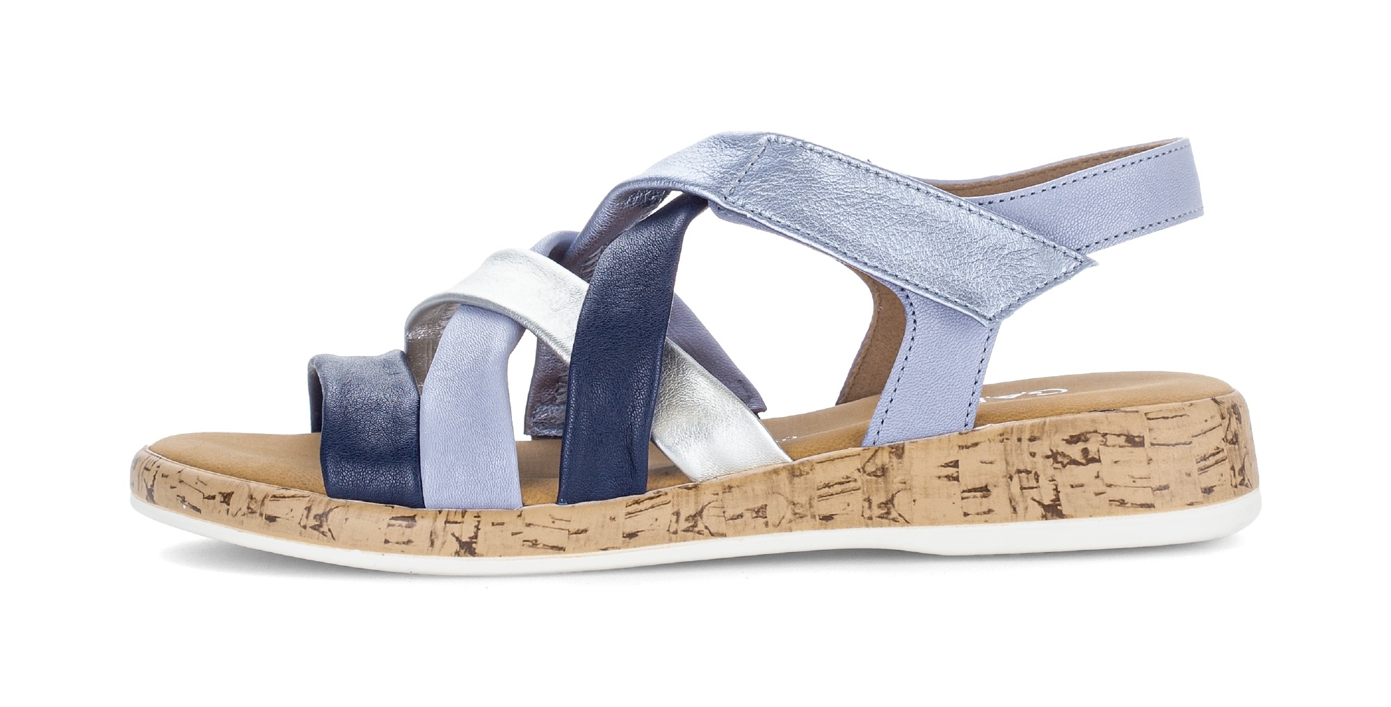 Gabor Riemchensandale »Rhodos«  Sandalette, Sommerschuh im Kontrast-Look, G-Weite