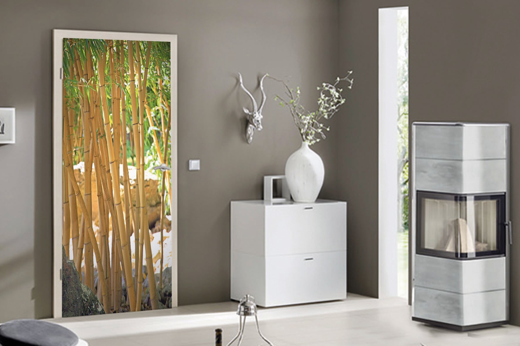 Papermoon Fototapete »Bamboo - Türtapete« matt