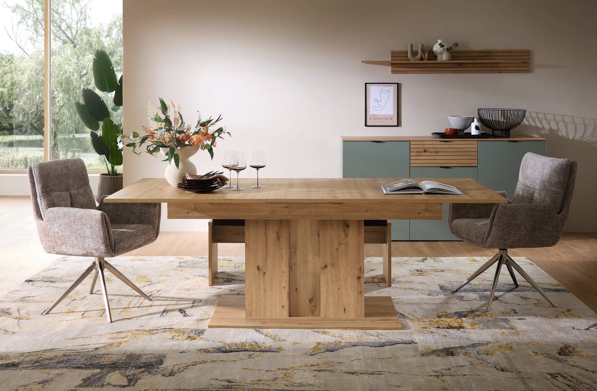 Innostyle Esstisch »INA Esstisch, 180-220 x 77 x 90 cm (B/H/T)« 1 Stk. tlg. Auszieh- und automatische Hubfunktion