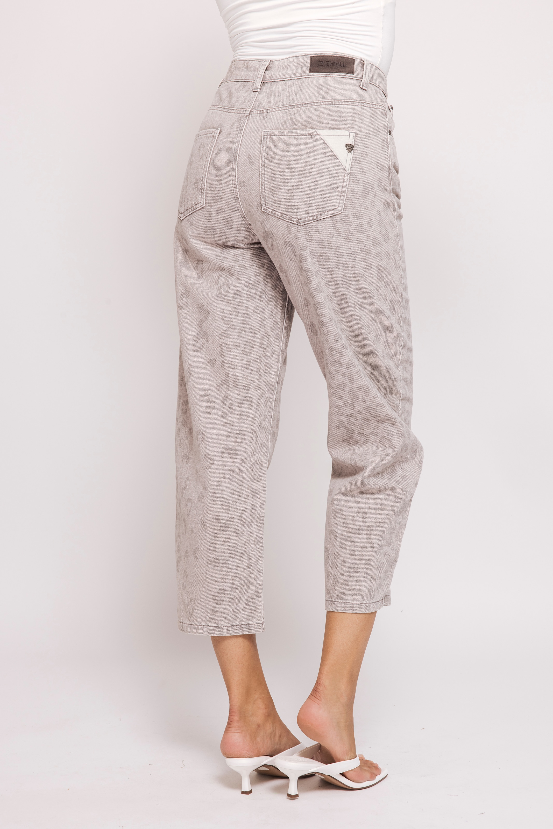 Zhrill 7/8-Jeans »IZA« bequeme Passform, gerade Beinform, 7/8-Länge, mit Animal-Print