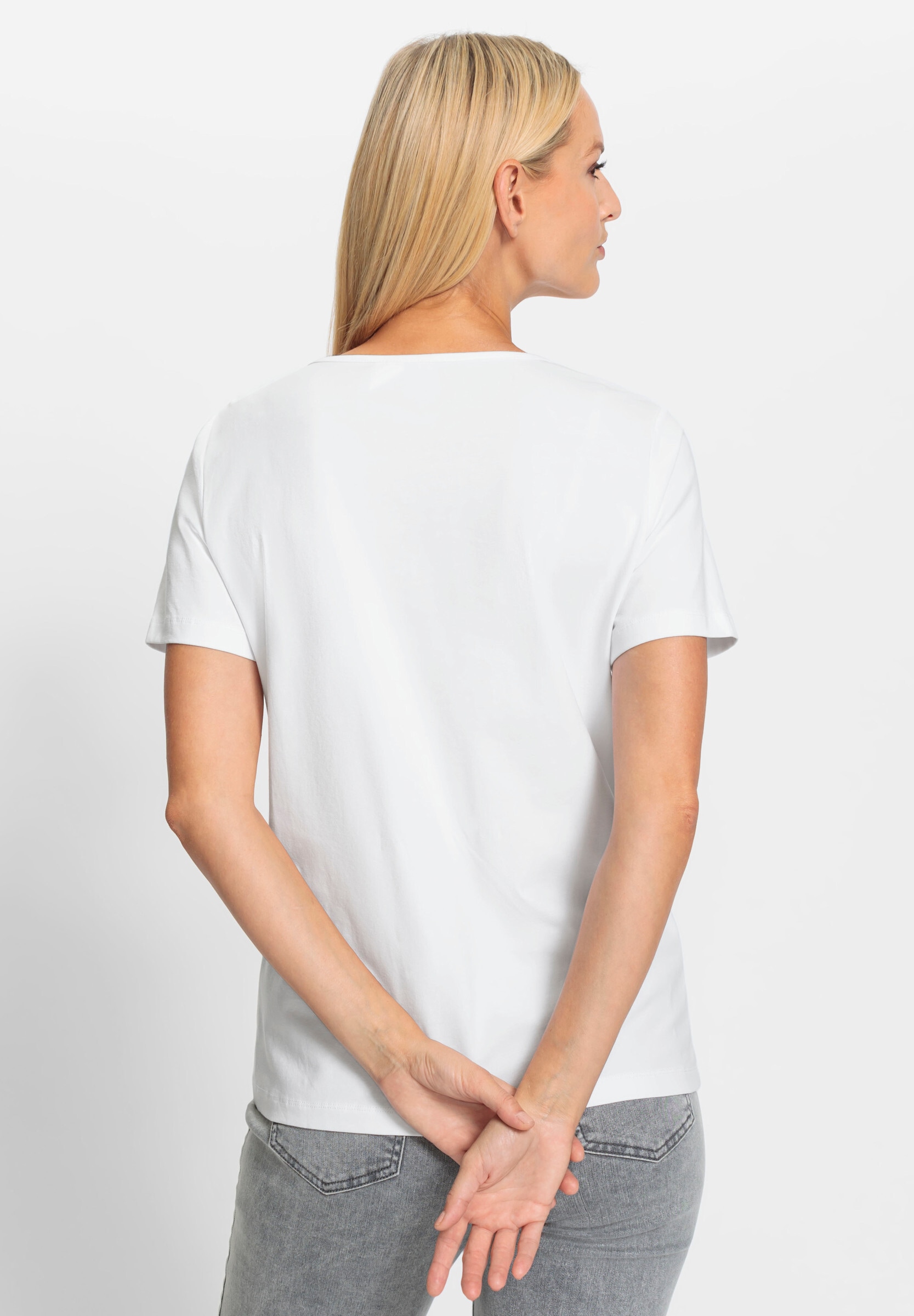 heine T-Shirt »T-Shirt Kurzarmshirt mit Pailletten und Glitzersteinen«