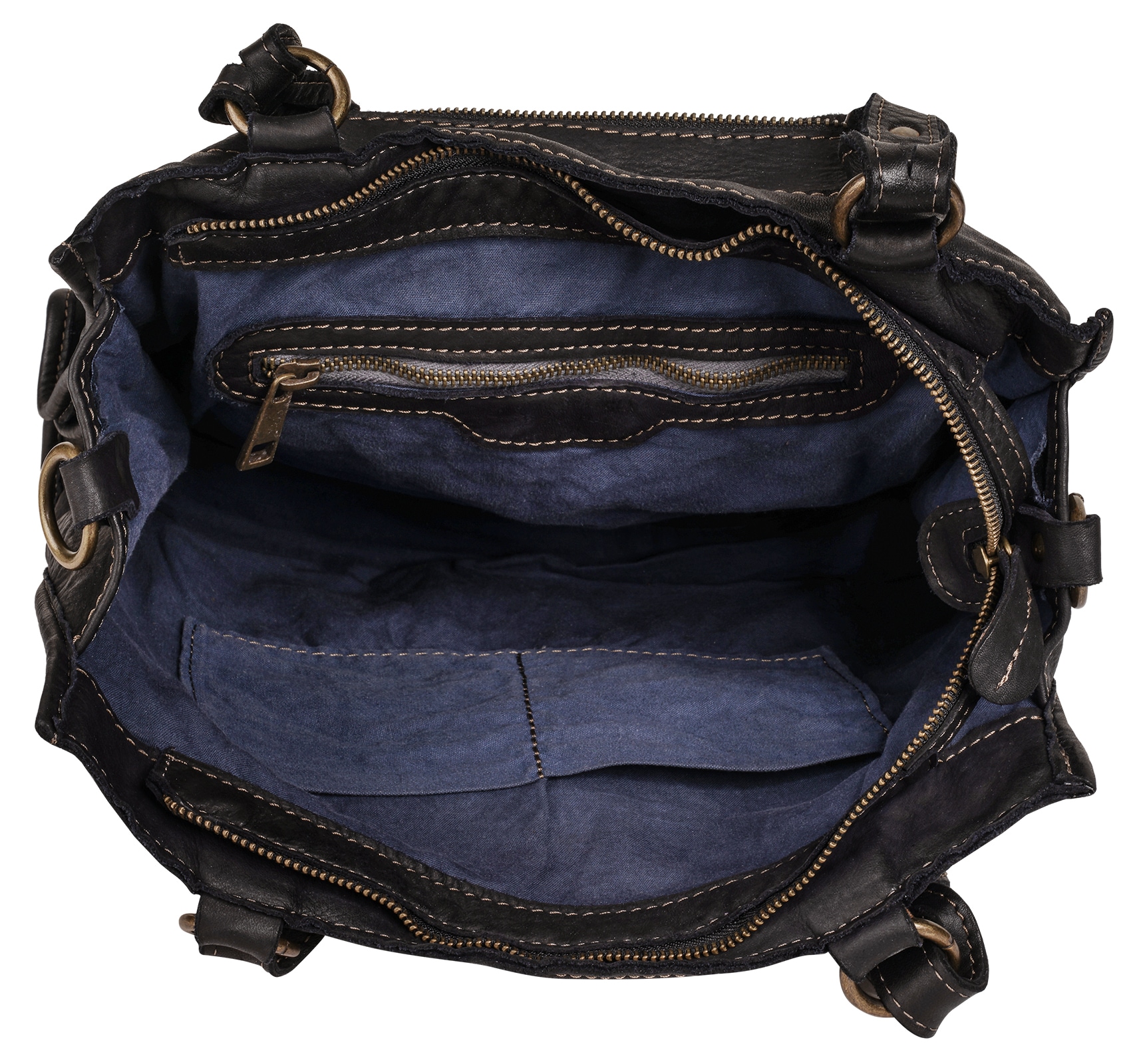 Samantha Look Shopper echt Leder, Made in Italy