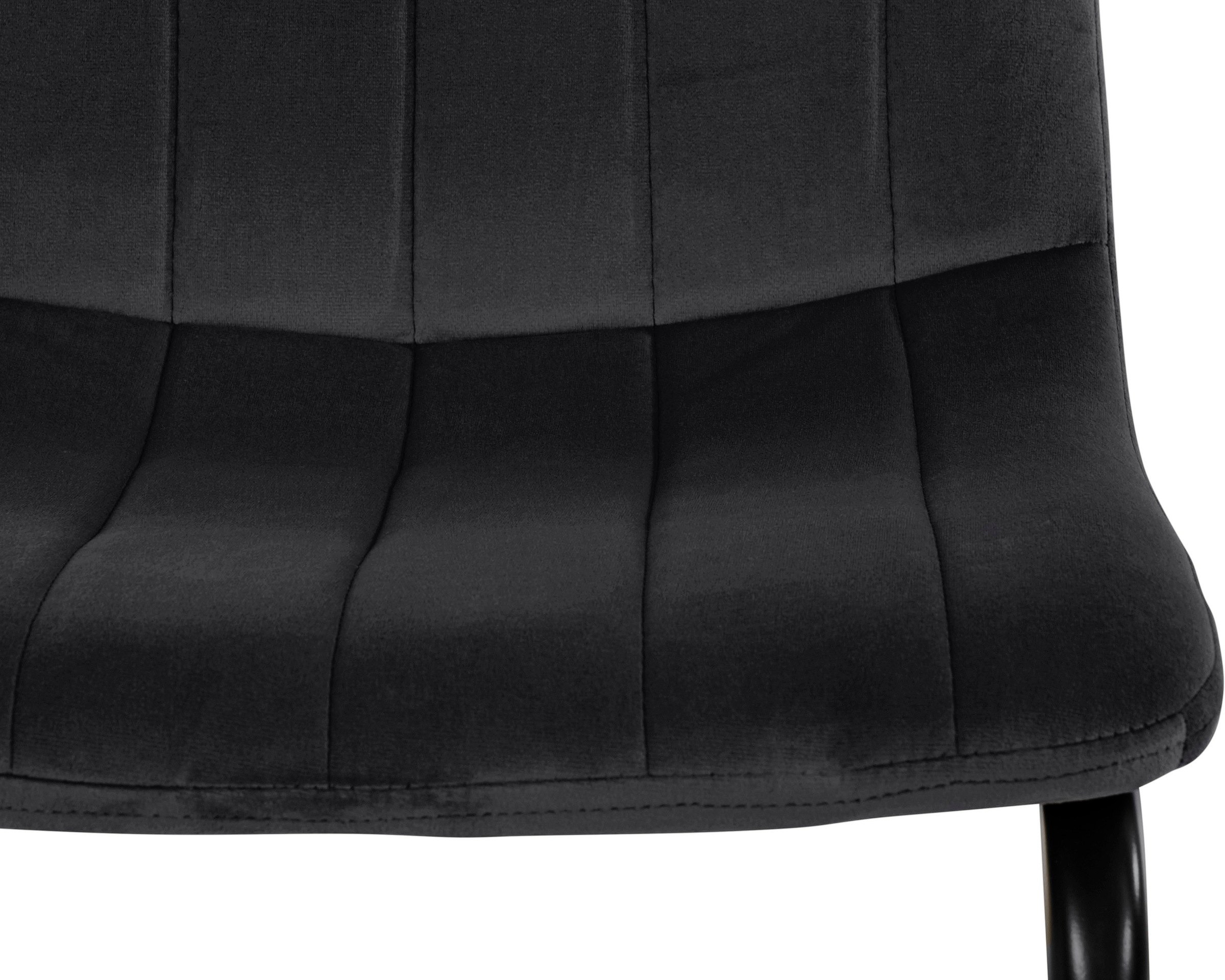 Leonique Freischwinger »Marcela«, 2 St., Veloursstoff, mit Sitz in Veloursstoff, Nähte an der Sitzfläche, Sitzhöhe 48 cm
