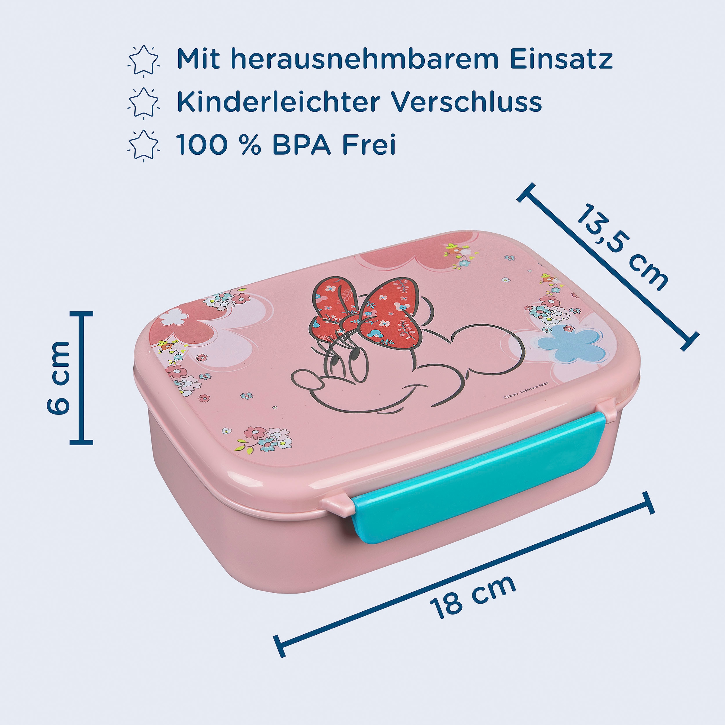 Scooli Lunchbox »Brotzeitdose & Trinkflasche, Minnie Mouse«, (Set, 2 tlg.), mit Trinkflasche