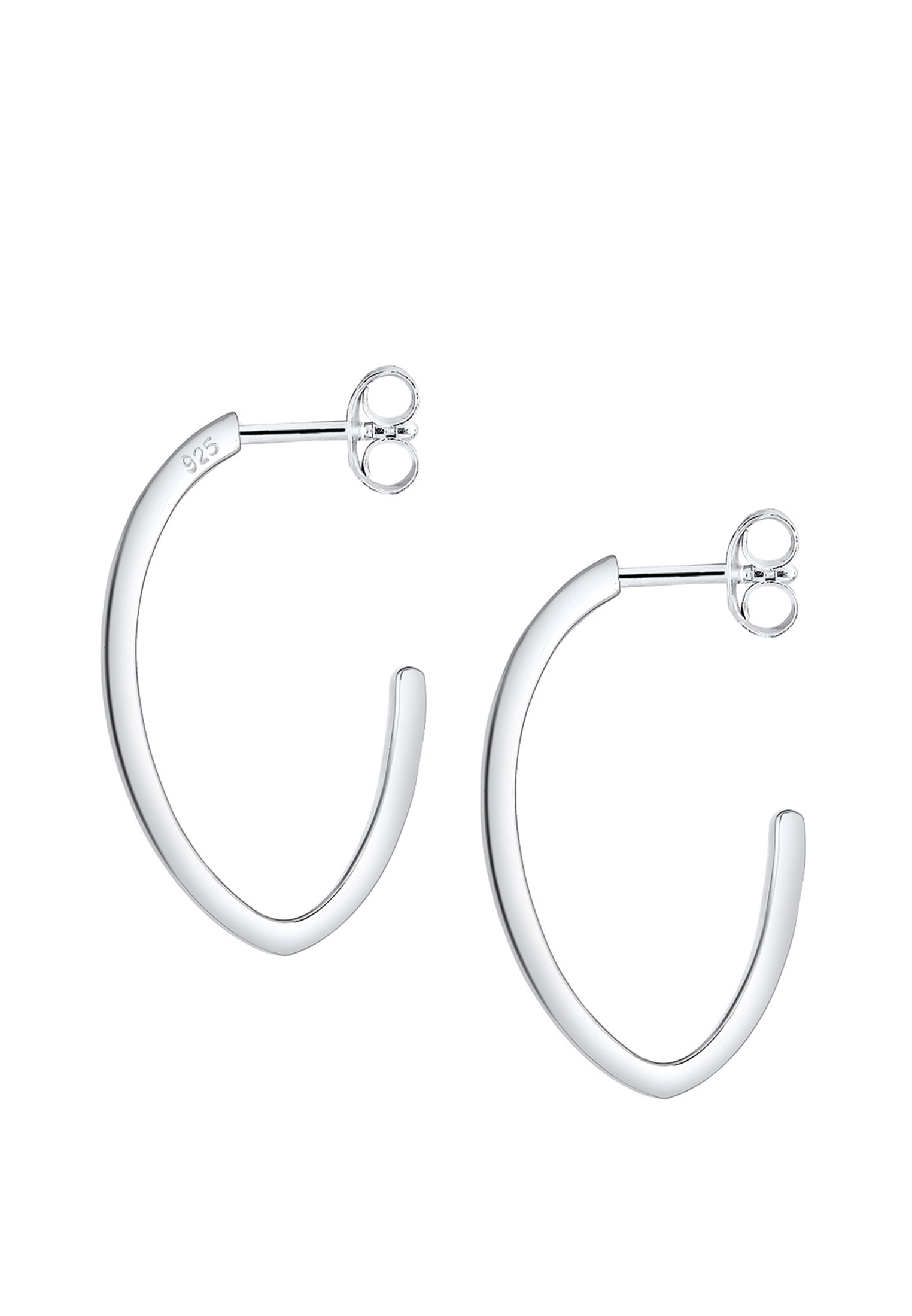 Elli Paar Creolen »Ohrringe Creolen Ohrstecker oval 925 Sterling Silber«