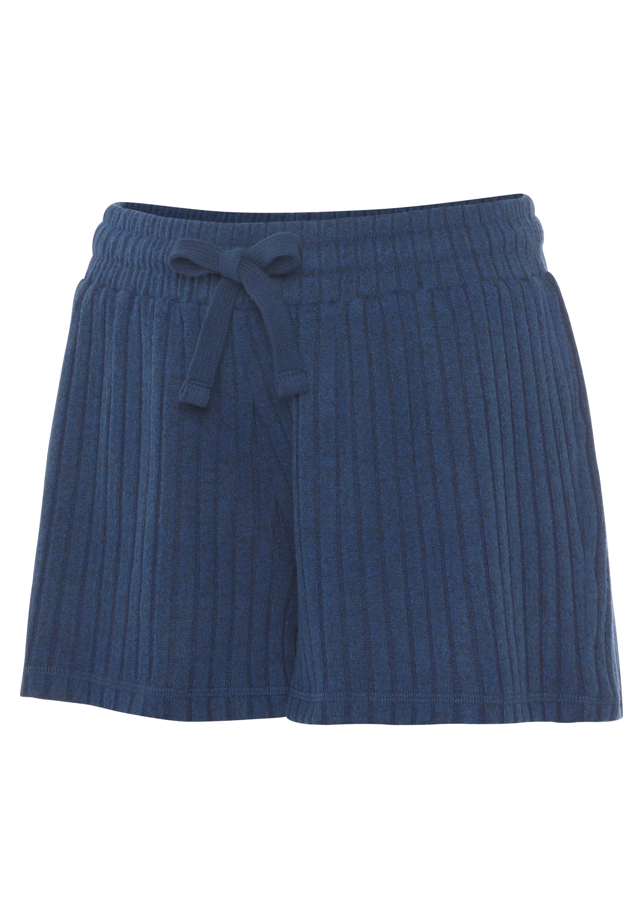 LASCANA Shorts »/ Loungeshorts/ Strickshorts«, meliert mit Bindeband, Loungewear