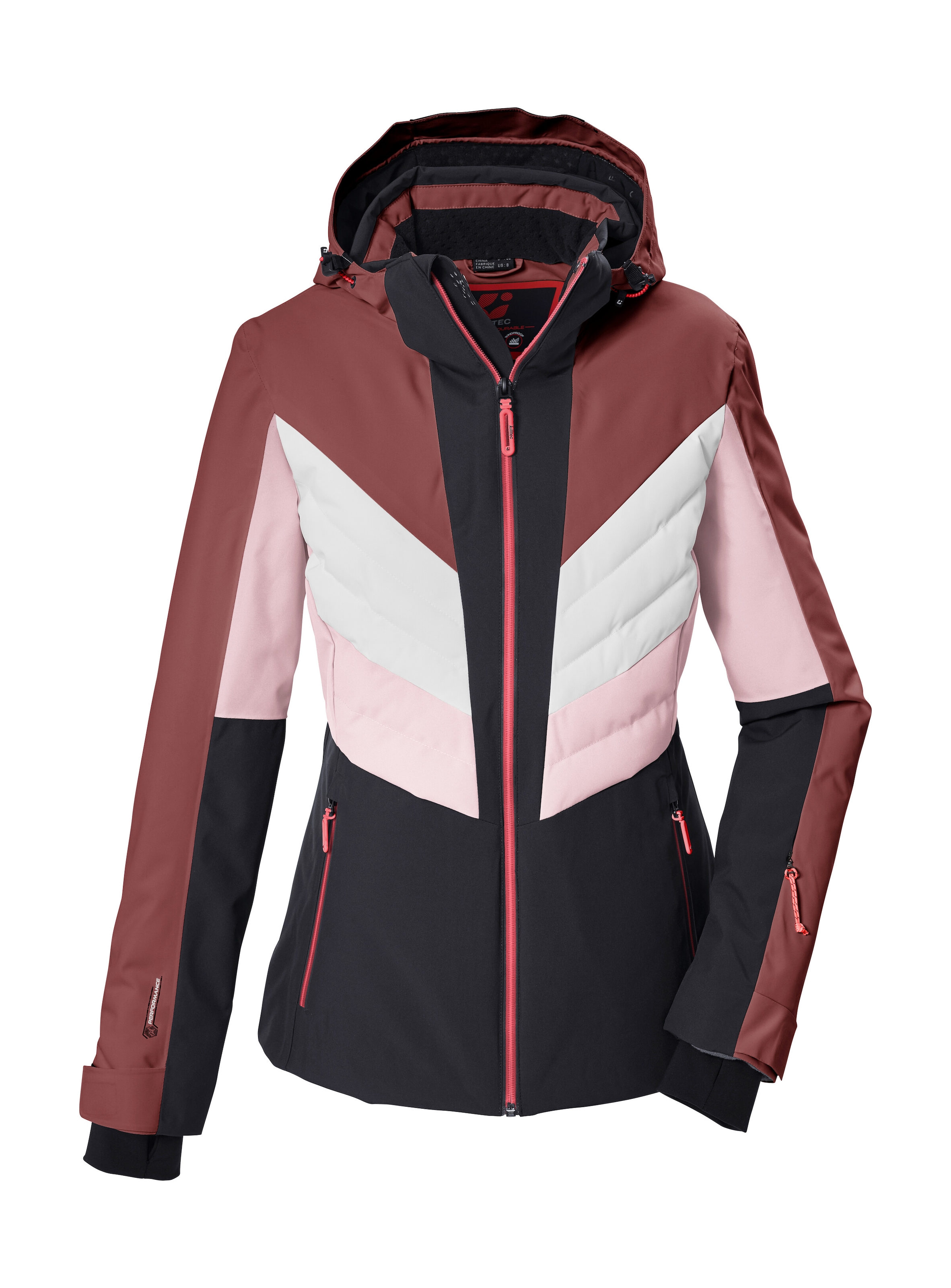 Killtec Skijacke »KSW 107 WMN SKI JCKT« Wasserdichte, atmungsaktive Skijacke mit abnehmbarer Kapuze