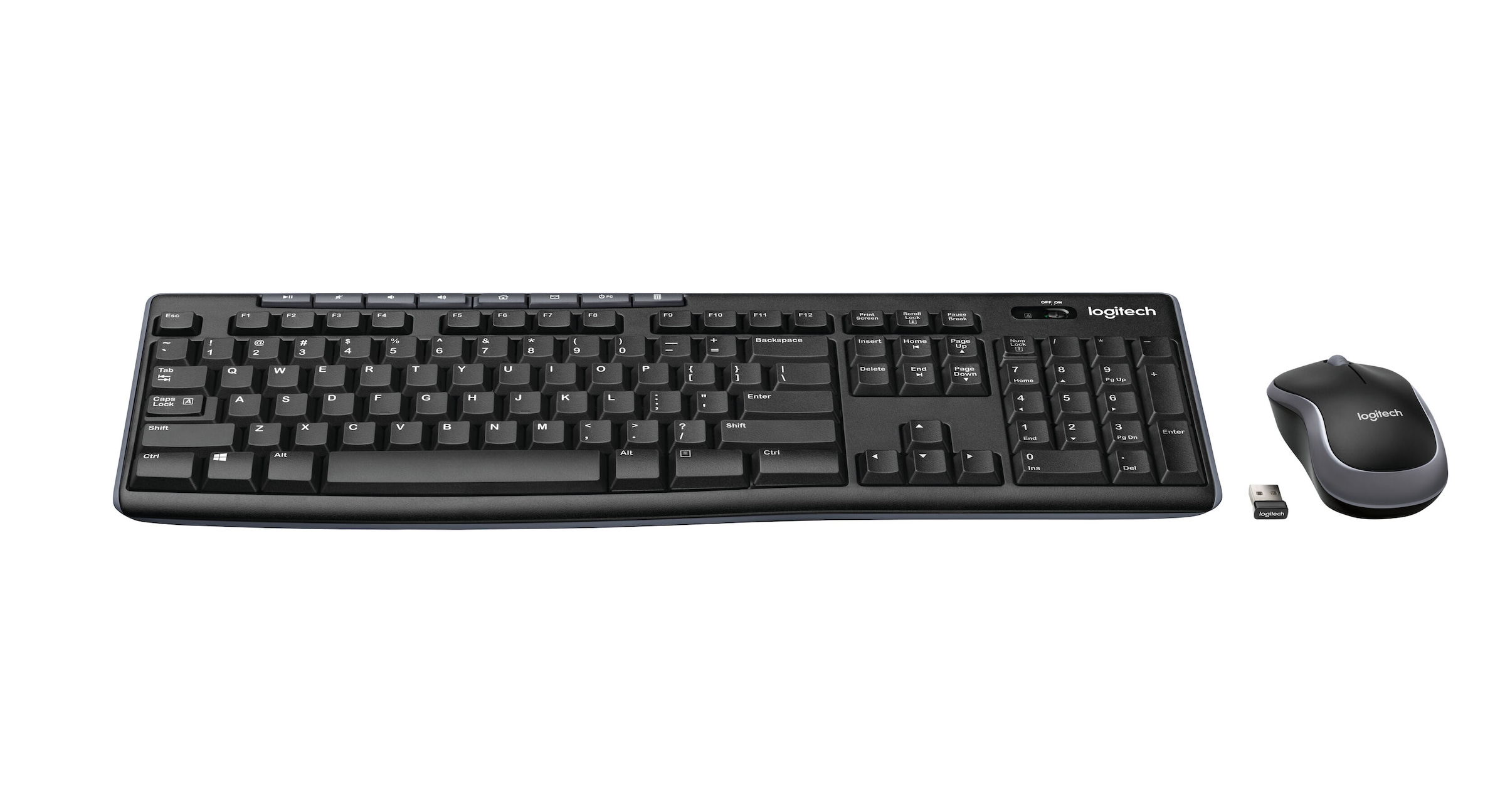 Logitech Wireless-Tastatur »Wireless Combo MK270«, (Ziffernblock-Fn-Tasten)