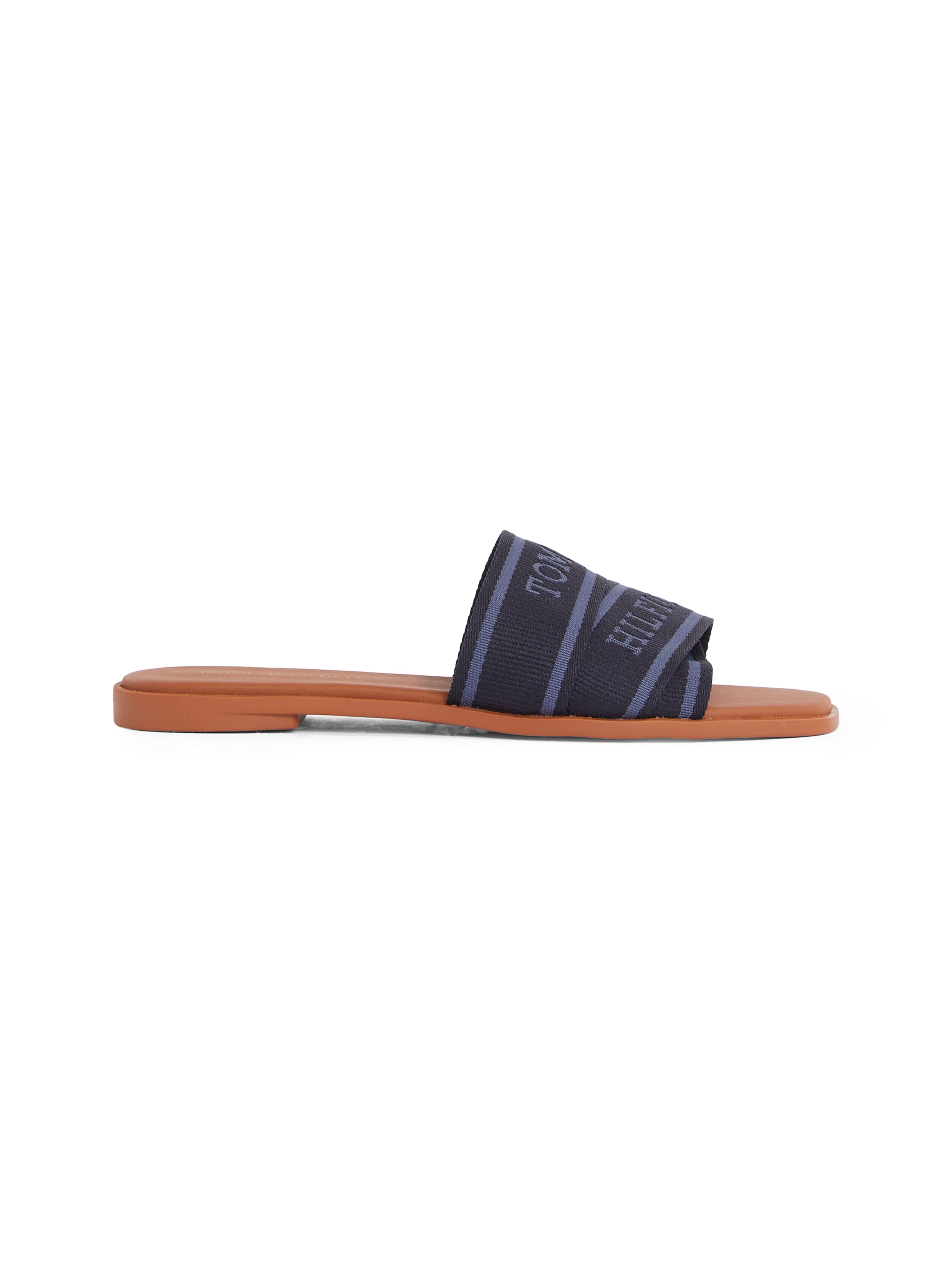 Tommy Hilfiger Pantolette »TOMMY HILFIGER WEBBING MULE«  , Blockabsatz, Sommerschuh, Bequemschuh, Flats mit Logoschriftzug
