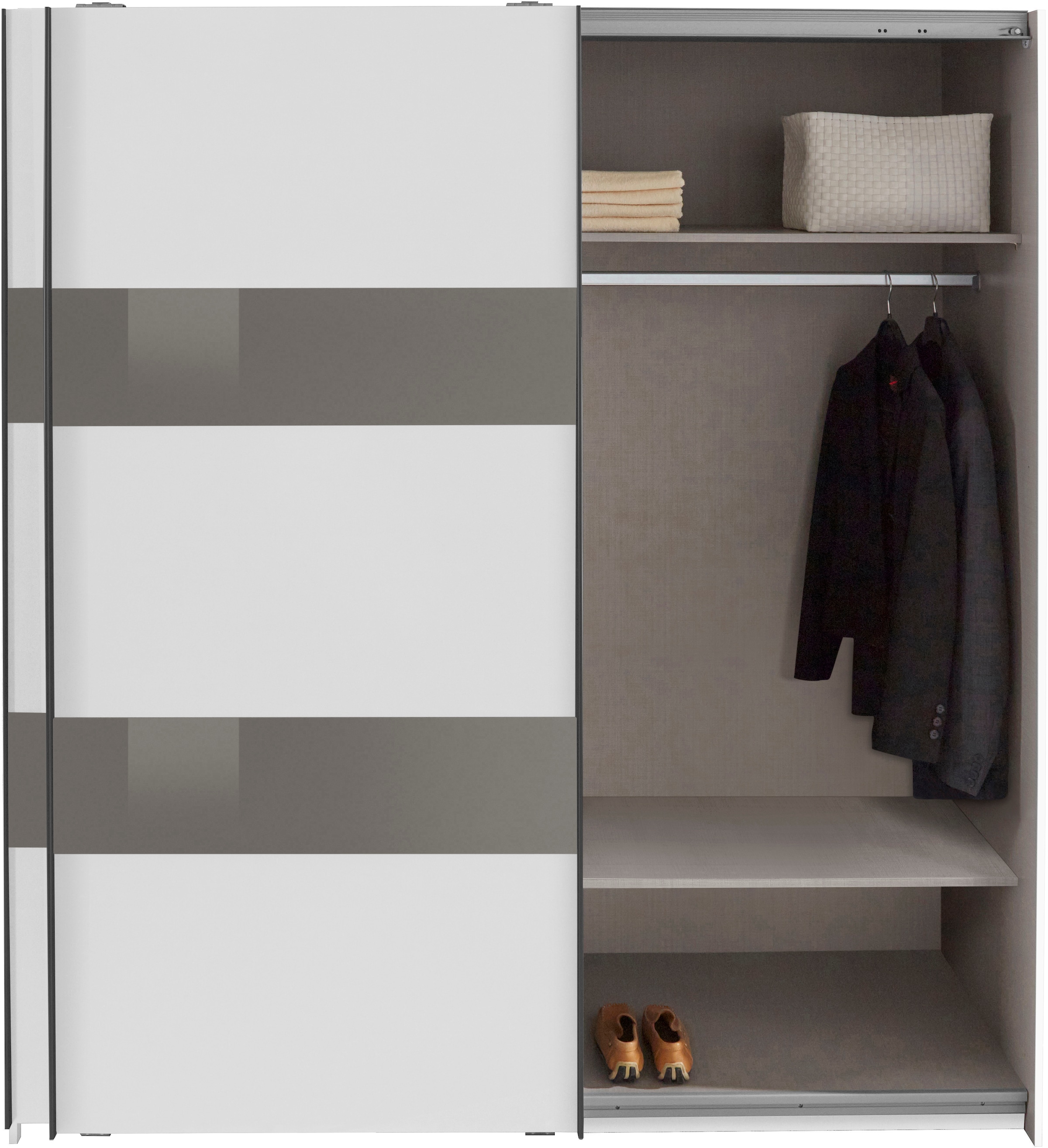 Wimex Schwebetürenschrank »Altona«, mit Glaselementen und zusätzlichen Einlegeböden