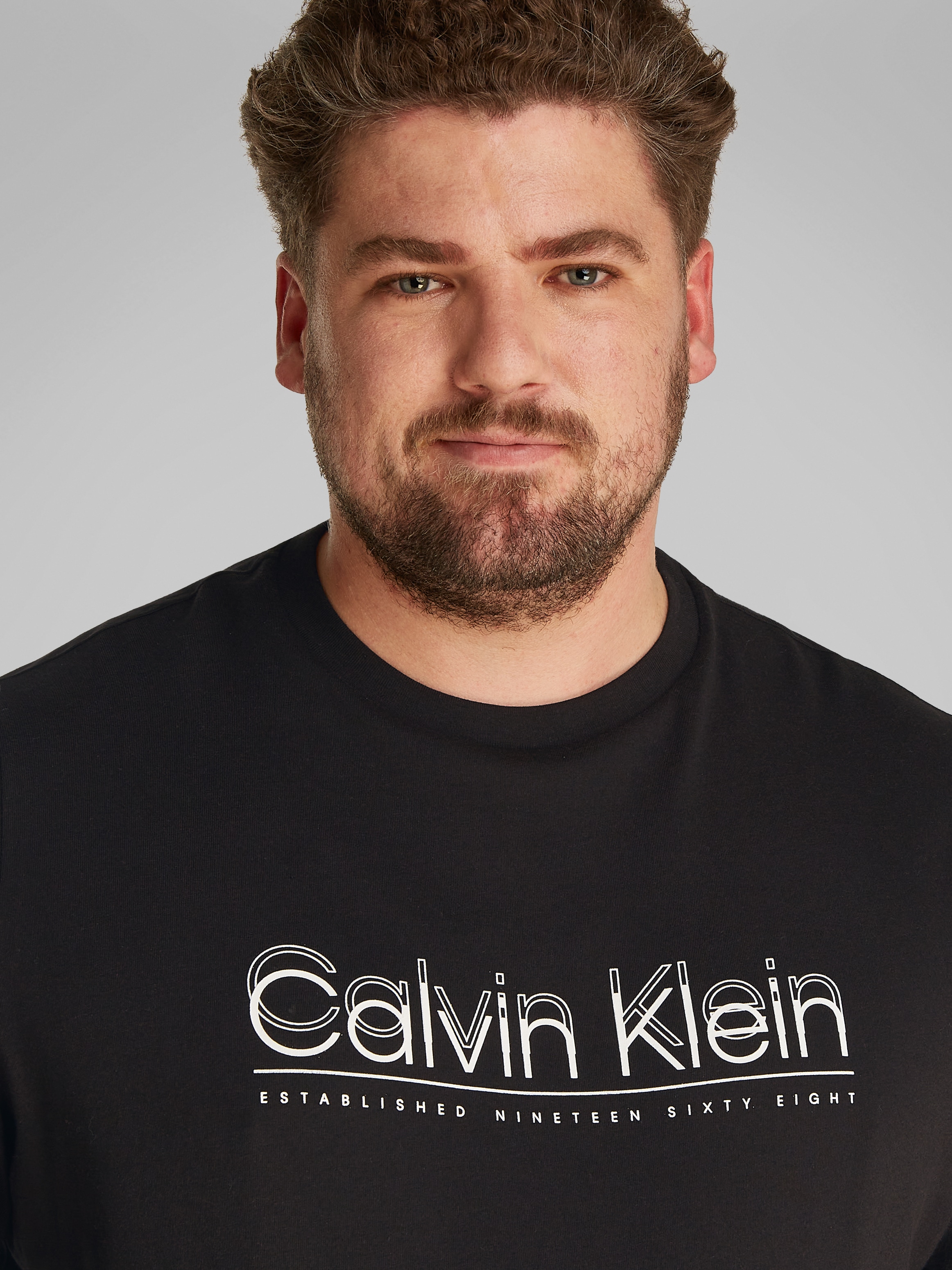 Calvin Klein Big&Tall T-Shirt »BT_CP-DOUBLE LOGO T-SHIRT«, in großen Größen
