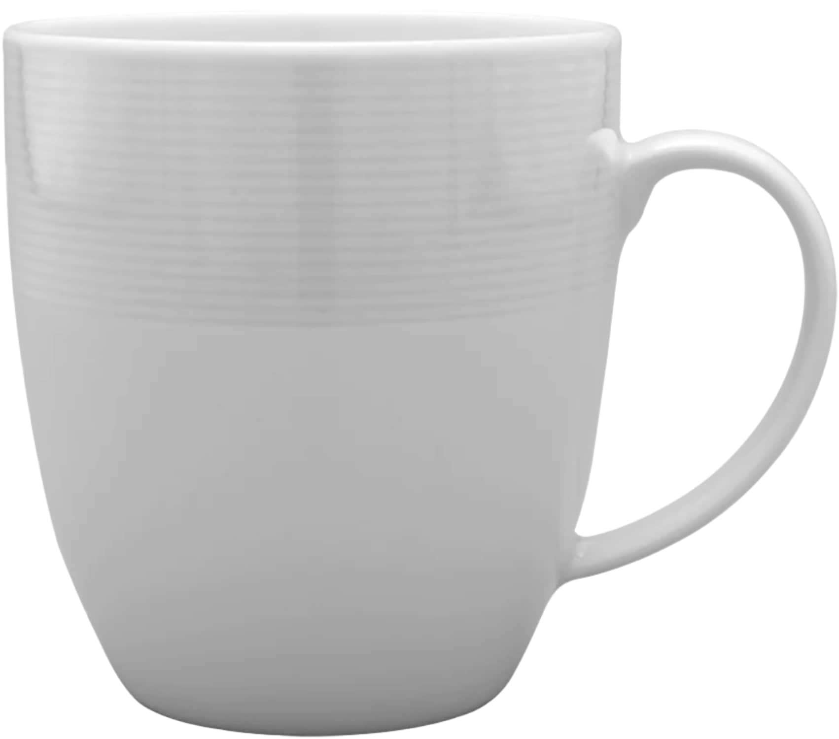 van Well »Kaffeebecher Jive, 400 ml, 6 Stück« dezentes Spiraldekor, spülmaschinen-und mikrowellengeeignet