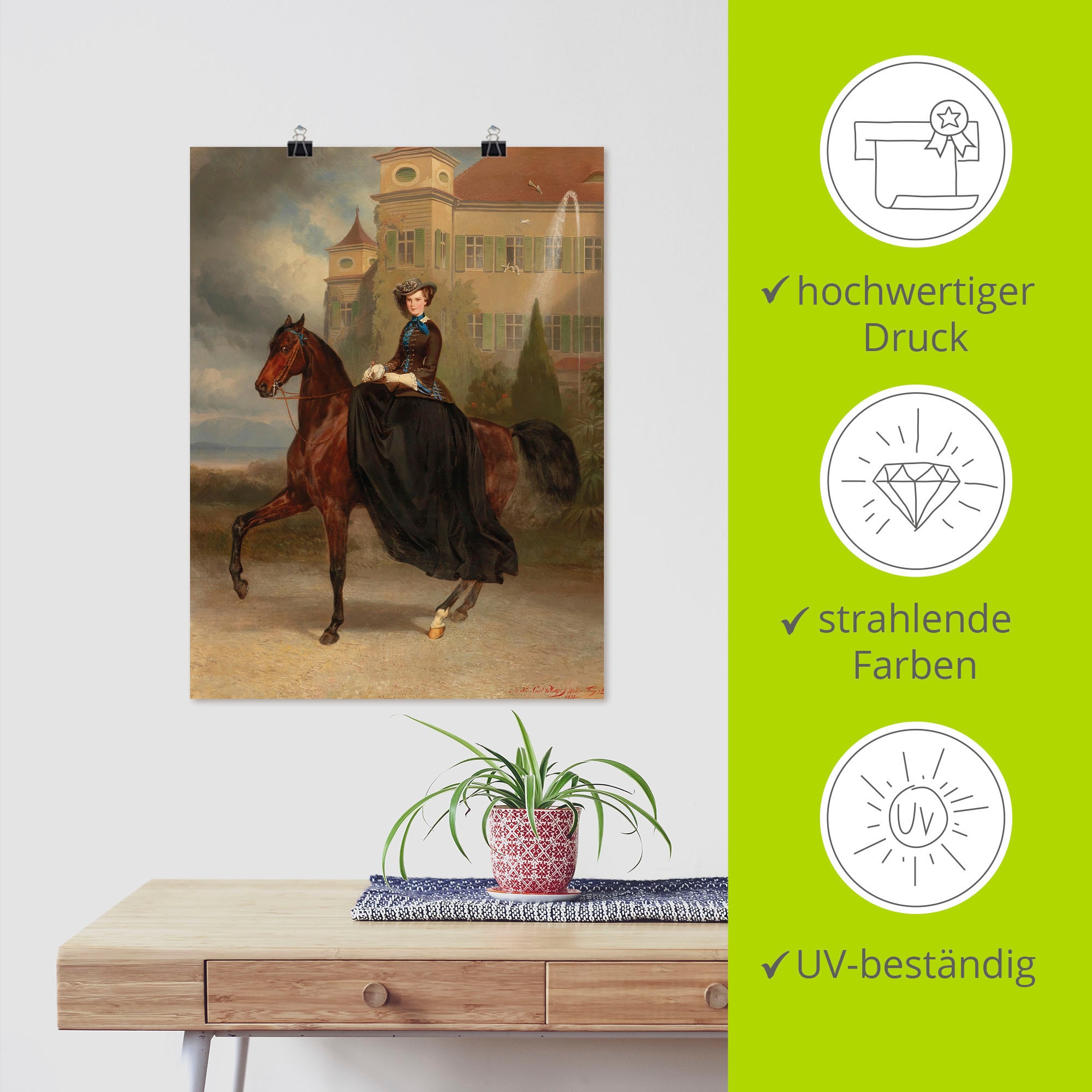 Artland Wandbild »Kaiserin Elisabeth von Österreich«, Historische Persönlichkeiten, (1 St.), als Leinwandbild, Poster in verschied. Größen