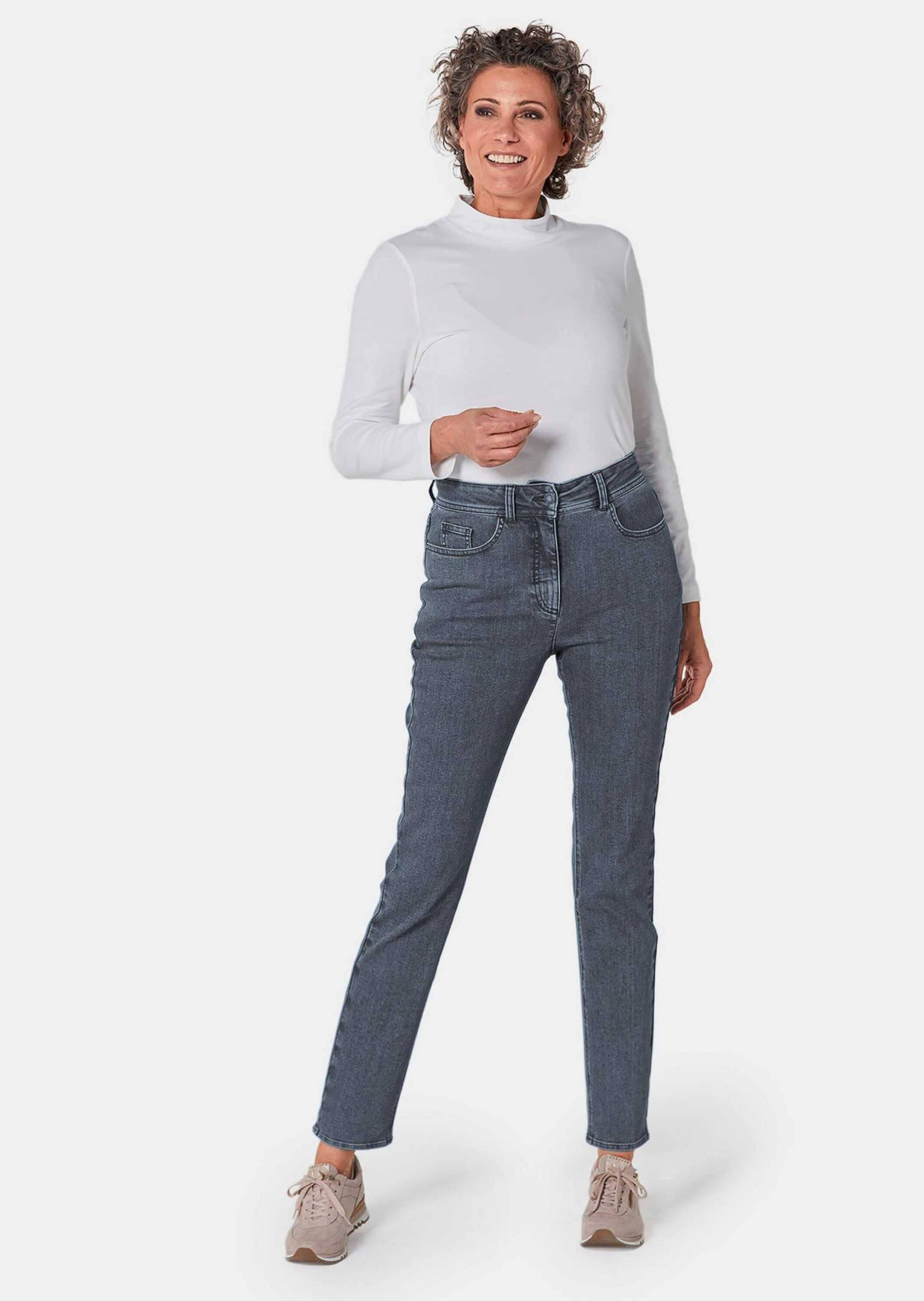 GOLDNER Regular-fit-Jeans »Kurzgröße Superbequeme Hose mit Bauchweg-Effekt«