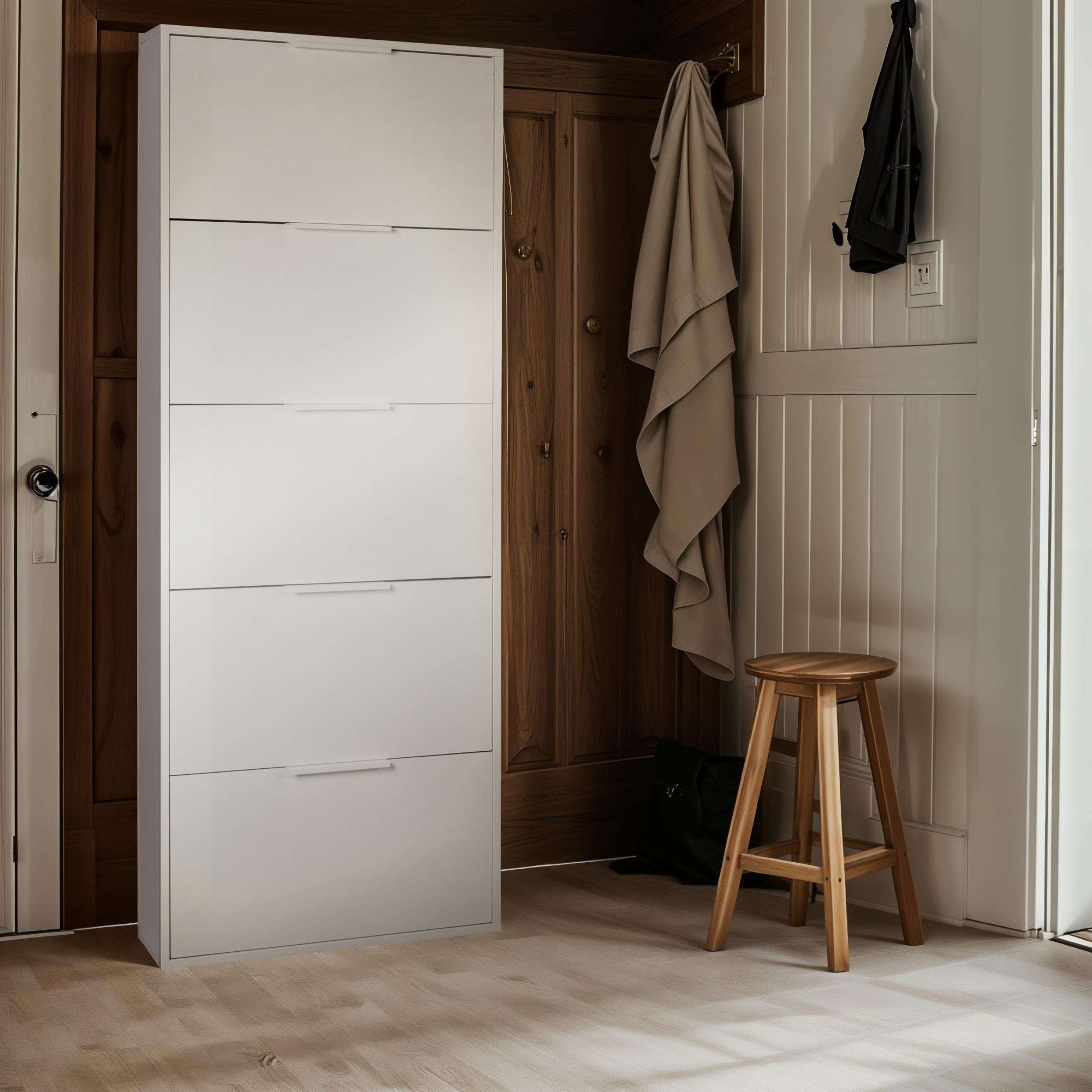 Composad Schuhschrank »Espresso,Schuhschrank, Schuhkipper, mit Klappen«, (1 St.), mit 5 Klappen, schmal