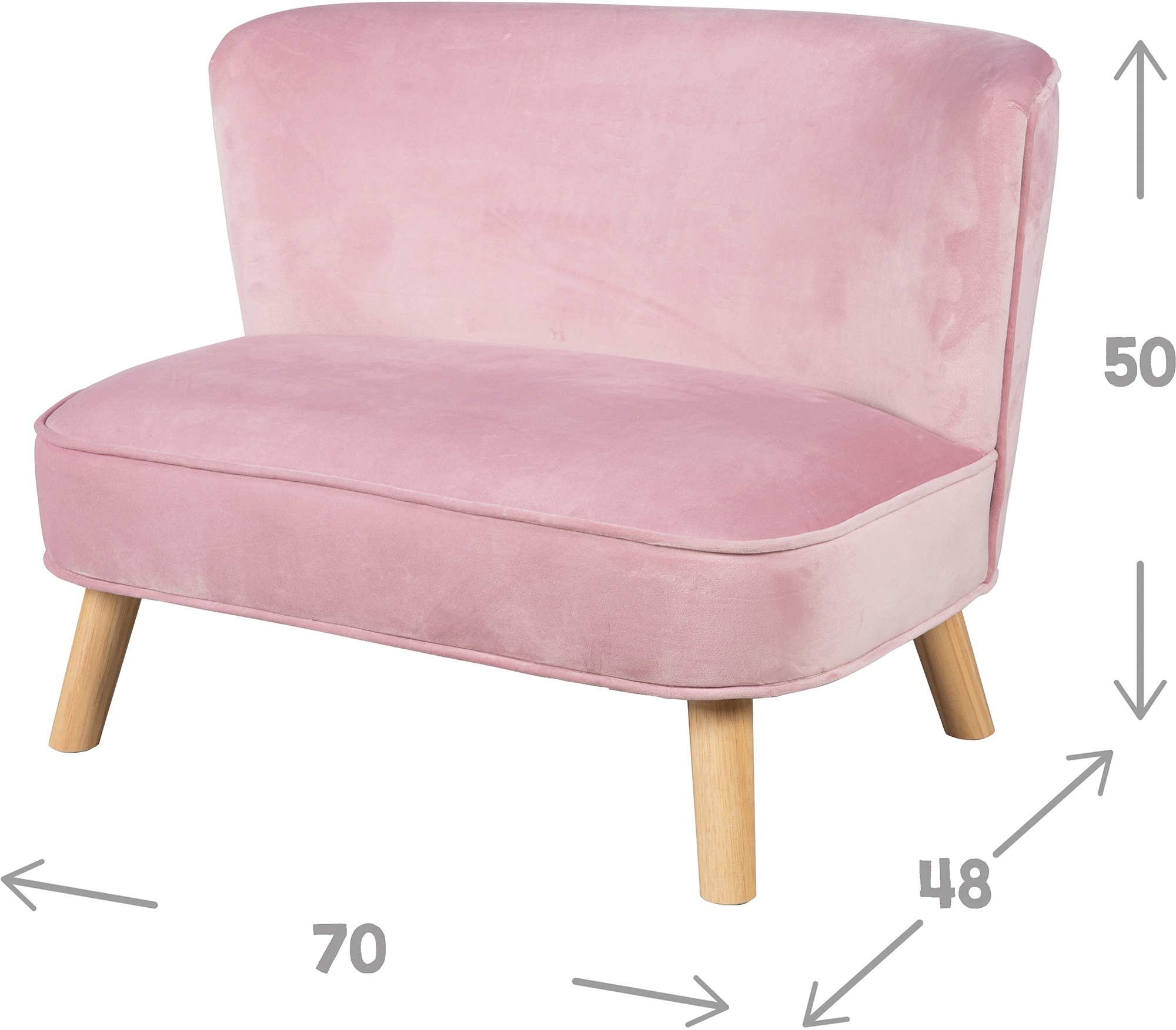 roba® Kindersofa »Lil Sofa«, mit Holzfüßen