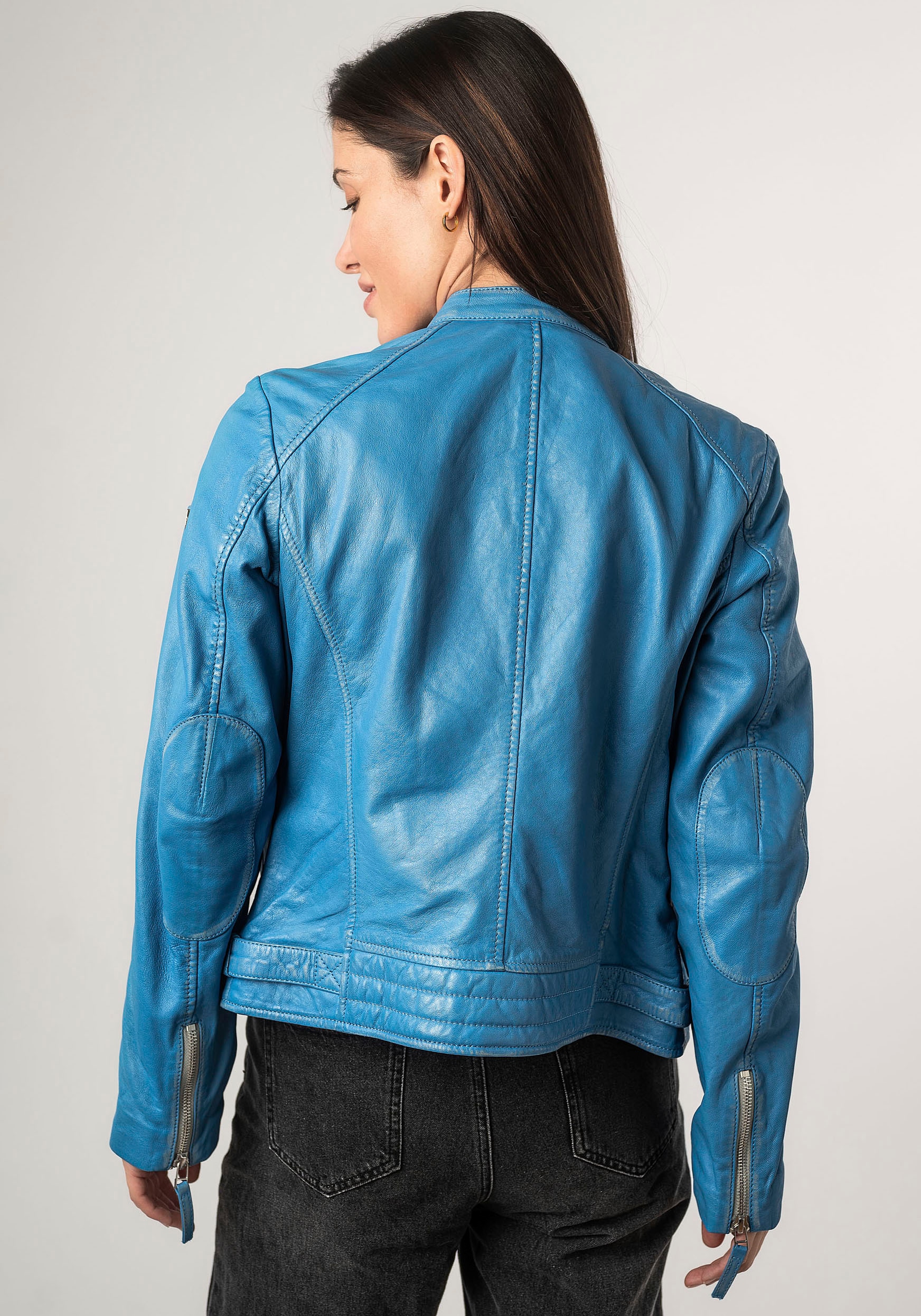 Mauritius Lederjacke »MWFilla«, mit kleinem Stehkragen
