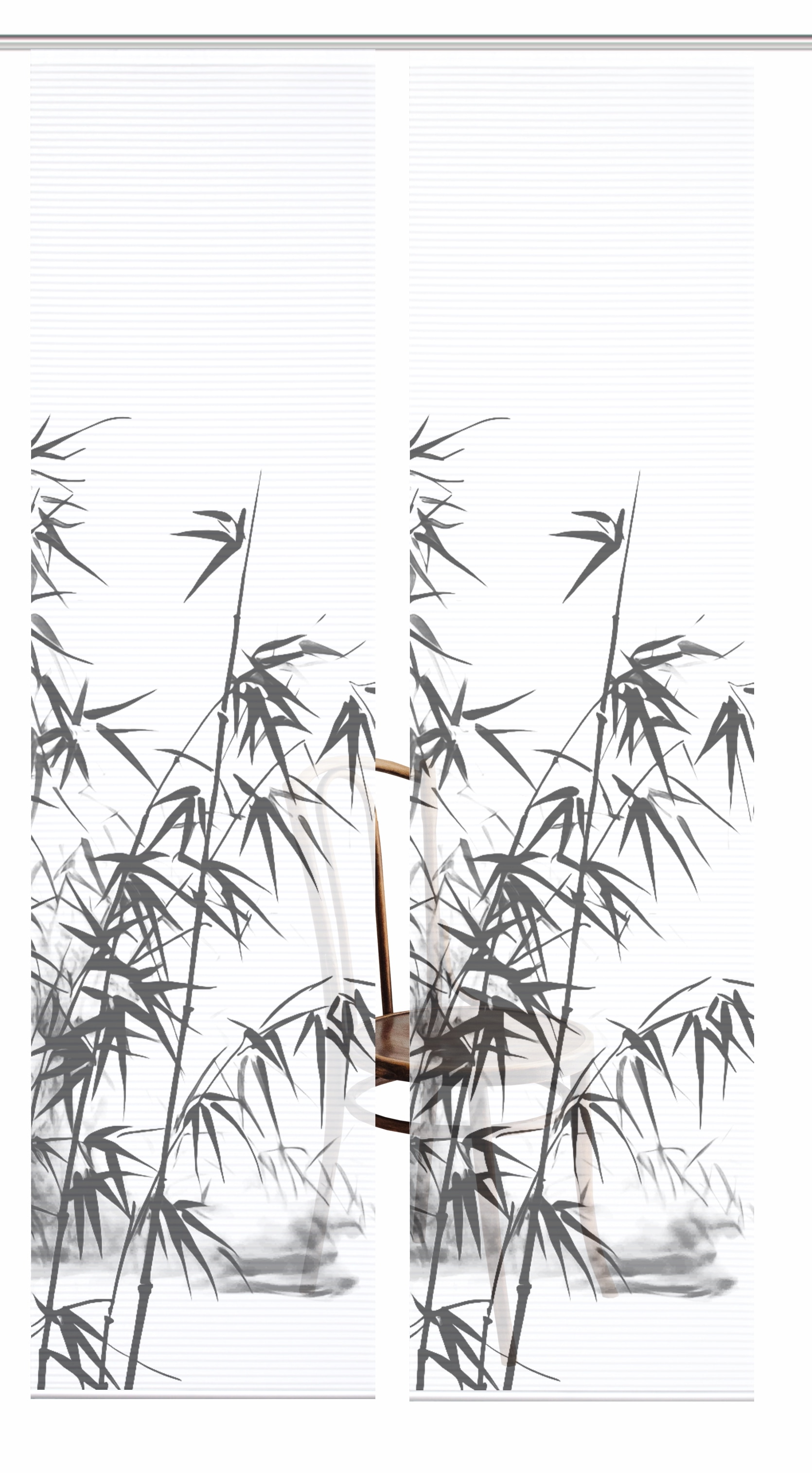 HOME in green Schiebegardine »RUFUS« Paneelwagen 2 Stk. tlg. Bambusoptik, SET, recycelt, Digitaldruck