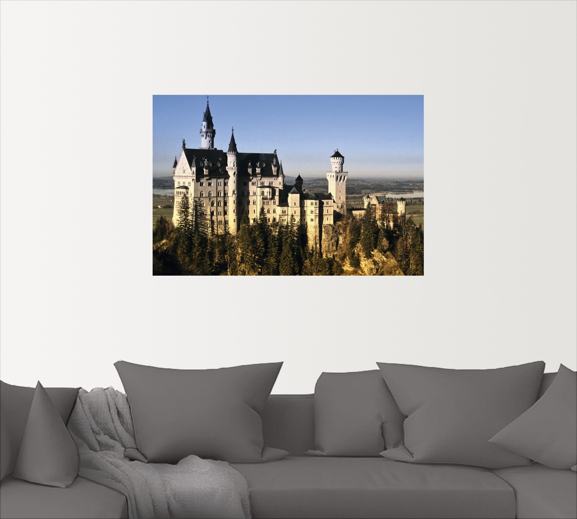 Artland Wandbild »Schloss Neuschwanstein«, Gebäude, (1 St.), als Alubild, Leinwandbild, Wandaufkleber oder Poster in versch. Größen