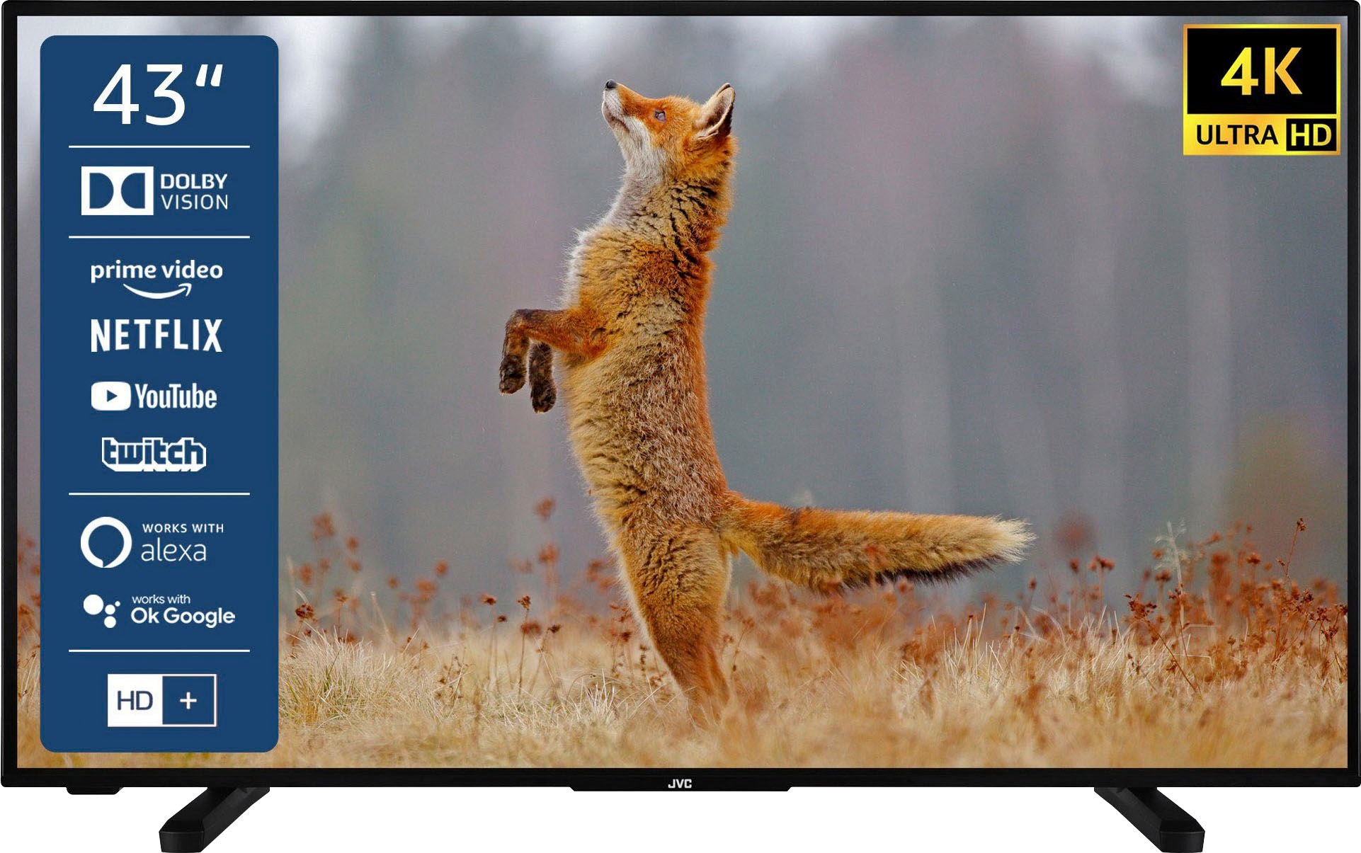 JVC LED-Fernseher »LT-43VU2255«, 108 cm/43 Zoll, 4K Ultra HD, Smart-TV kaufen