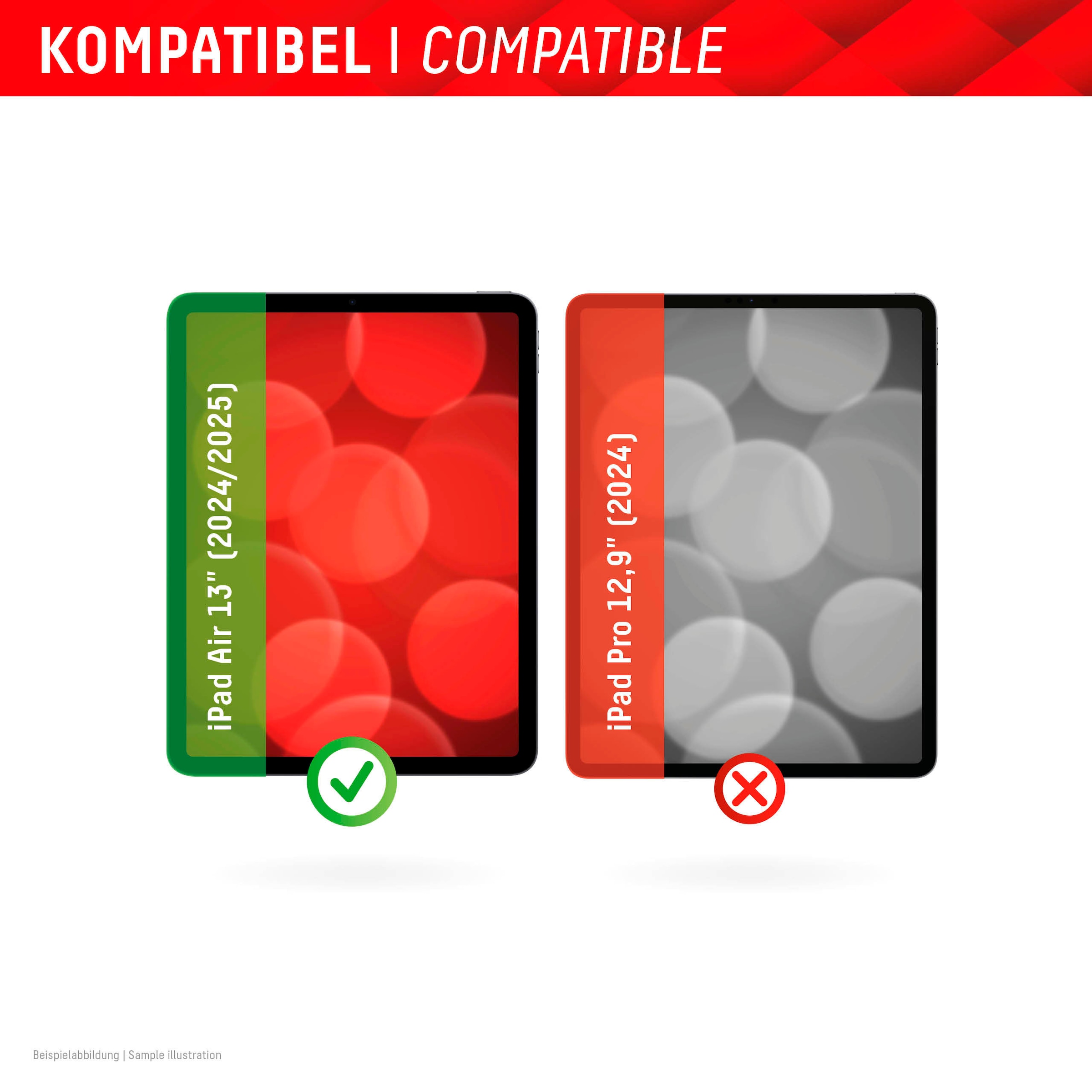 Displex Displayschutzfolie »Tablet Glass«, für Apple iPad Air 13'' (2024/2025), Displayschutz, Bildschirmschutz, kratz & stoßfest, einfaches Anbringen