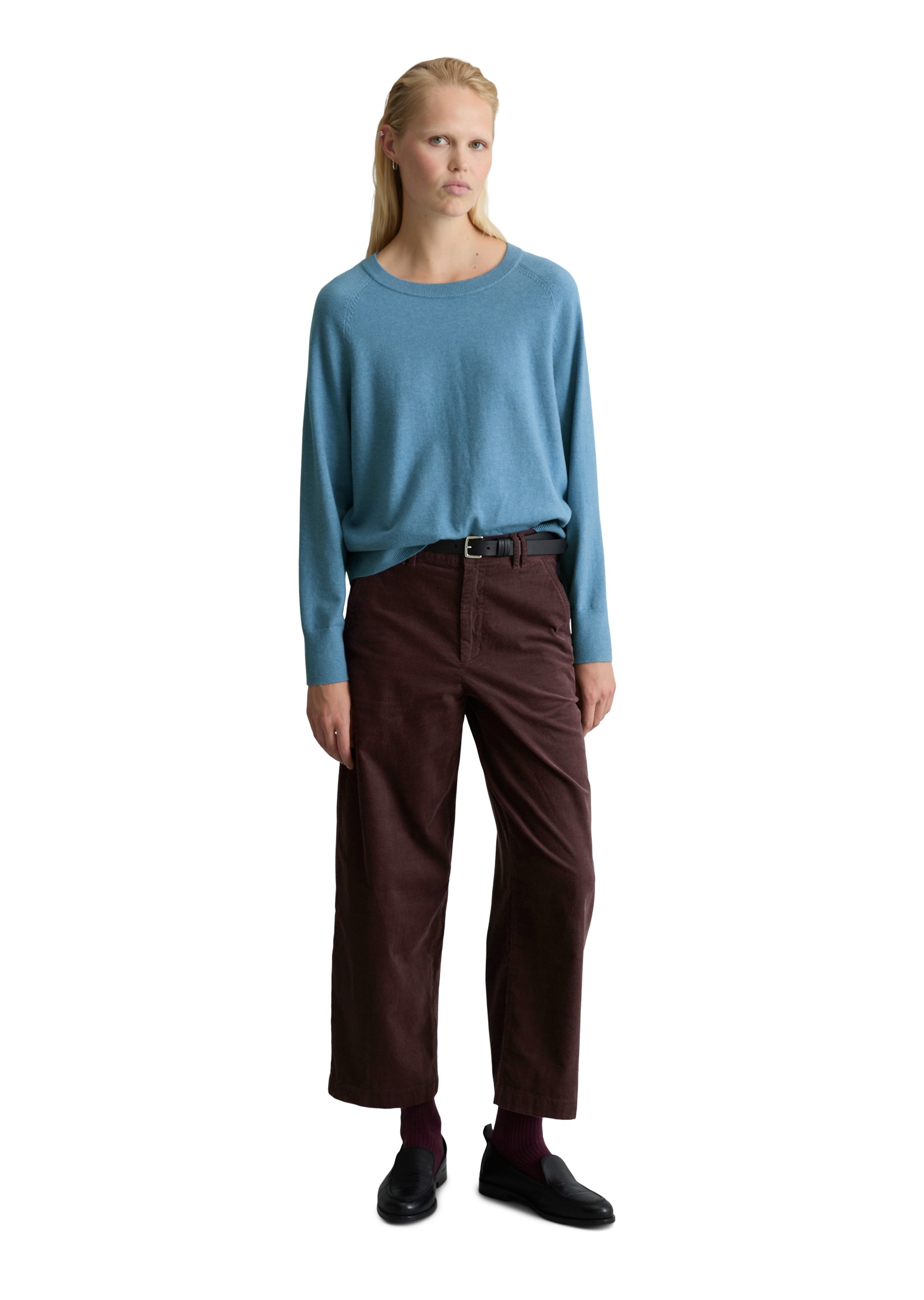 Marc O'Polo DENIM Rundhalspullover regular fit, Strick, aus Soft Cotton Stretch, Raglanärmel