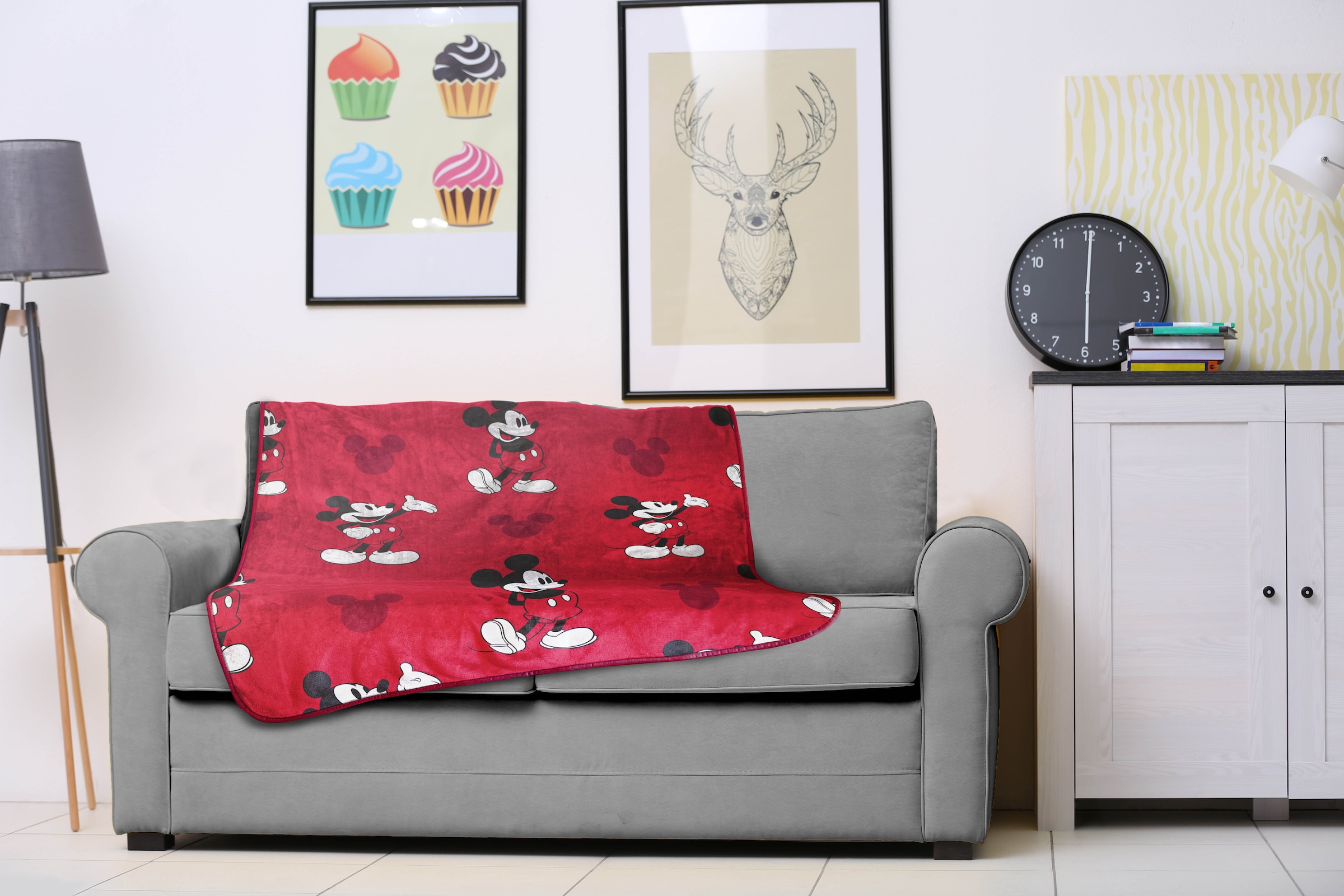 Disney Kinderdecke »Disney Decke Mickey Mouse« rot, gemütlich, 130 x 150 cm