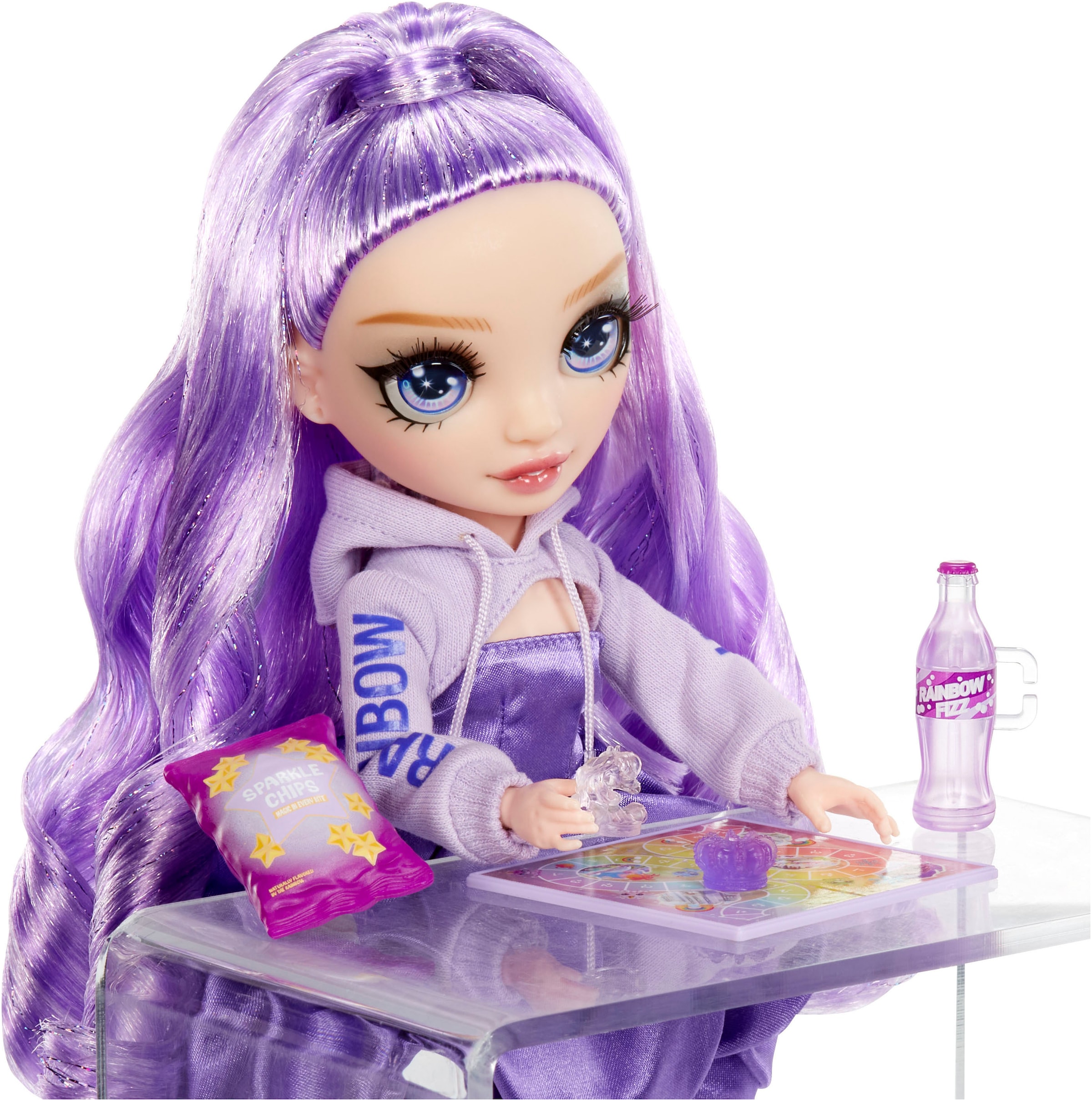 RAINBOW HIGH Anziehpuppe »Rainbow High Sparkle & Shine Fashion Dolls - VIOLA (Purple)«