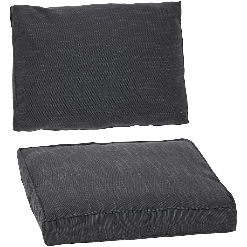 KONIFERA Gartenlounge-Set »Rotterdam«, (Set, 20 tlg., 3x 3er Sofa, 2x Hocker, 1x Tisch 120x82x67cm, inkl. Auflagen)