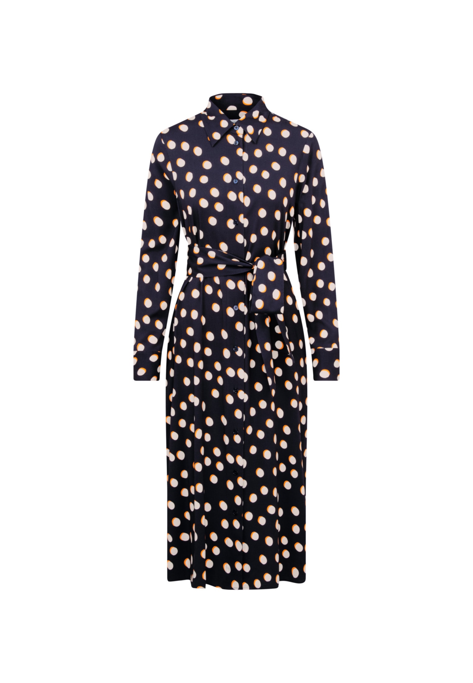 seidensticker Sommerkleid »Schwarze Rose« Langarm Kragen Druck