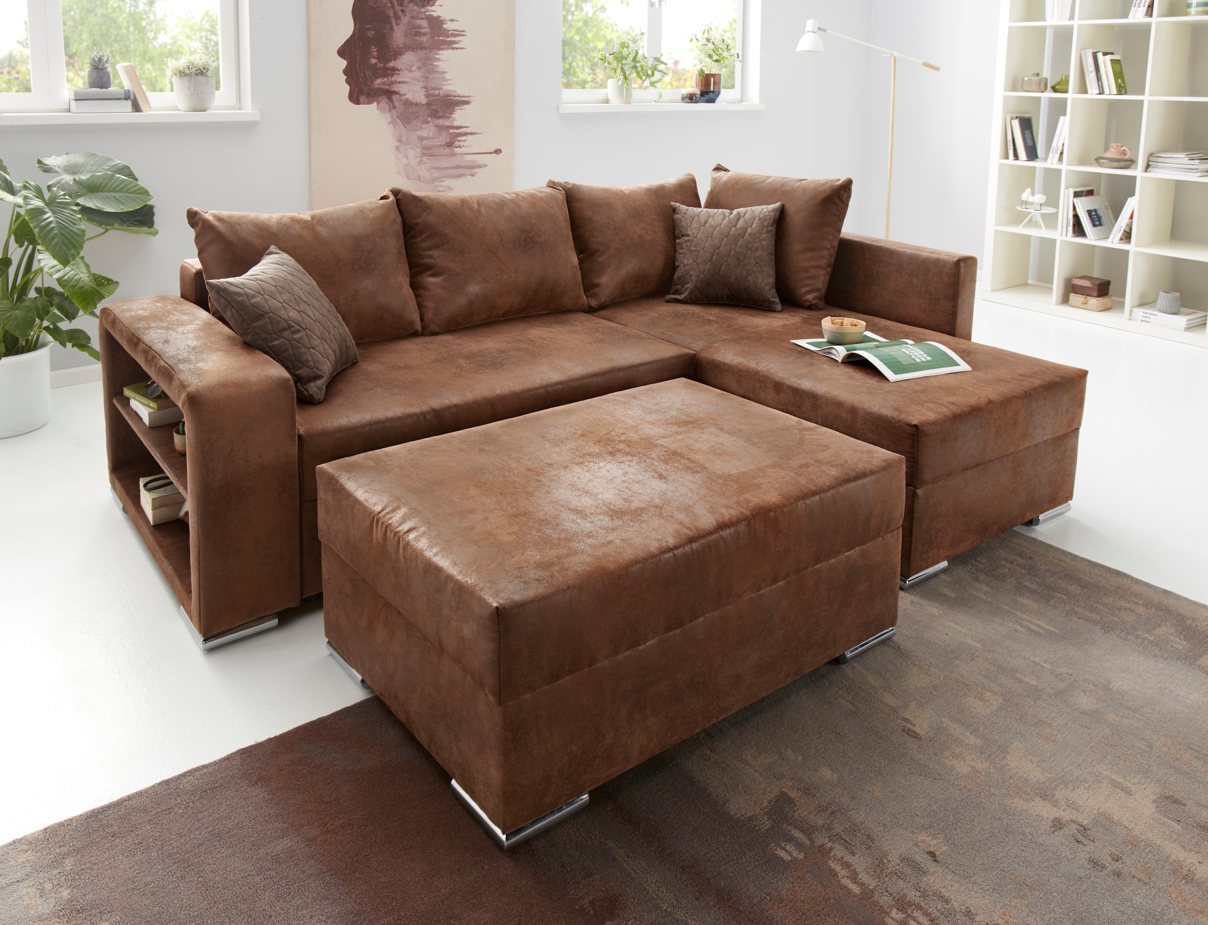 COLLECTION AB Hocker »John, B: 100 cm« optional Federkernpolsterung