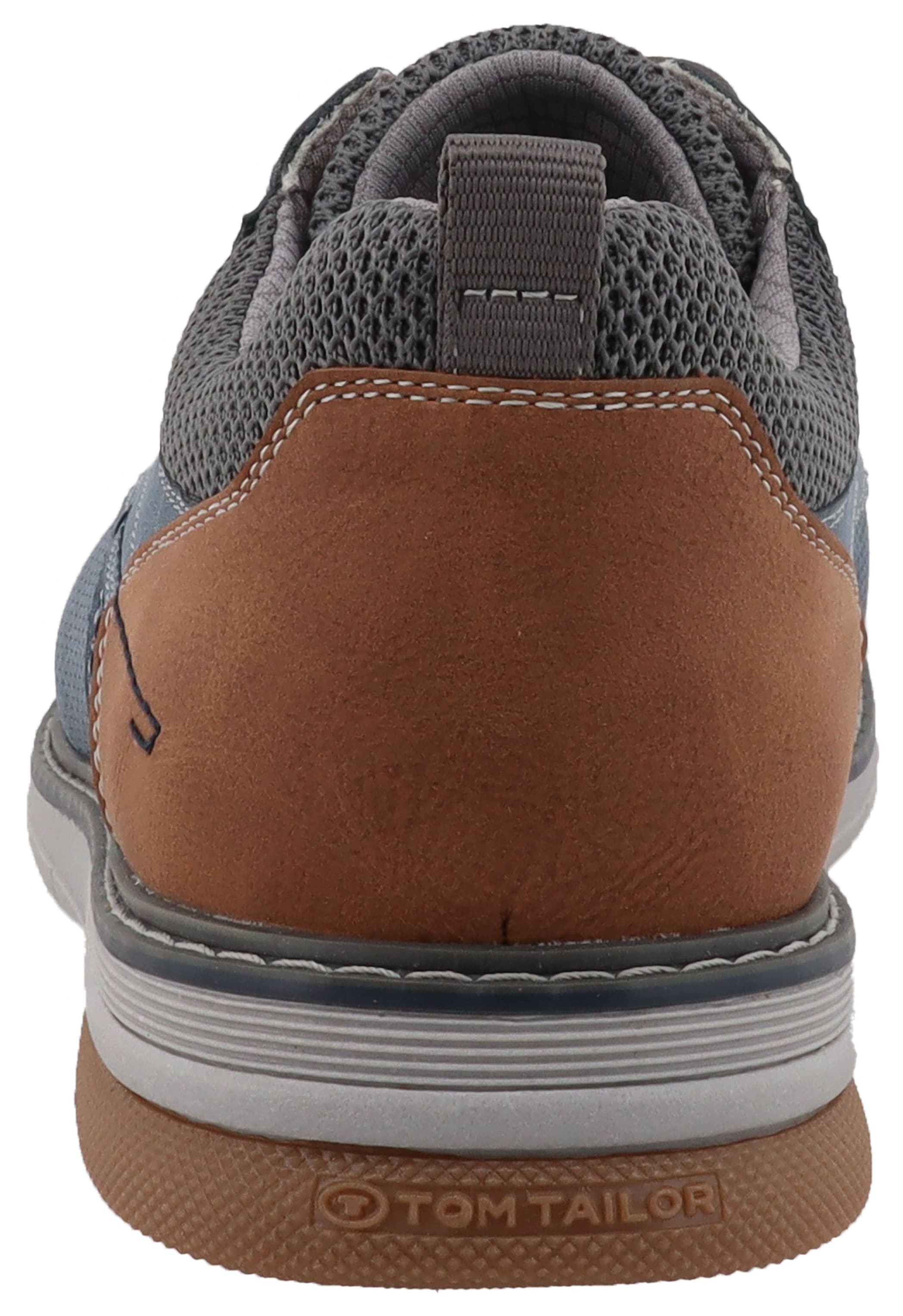 TOM TAILOR Sneaker »Dylan«  Freizeitschuh, Halbschuh, Schnürschuh mit Kontrastbesatz an der Ferse