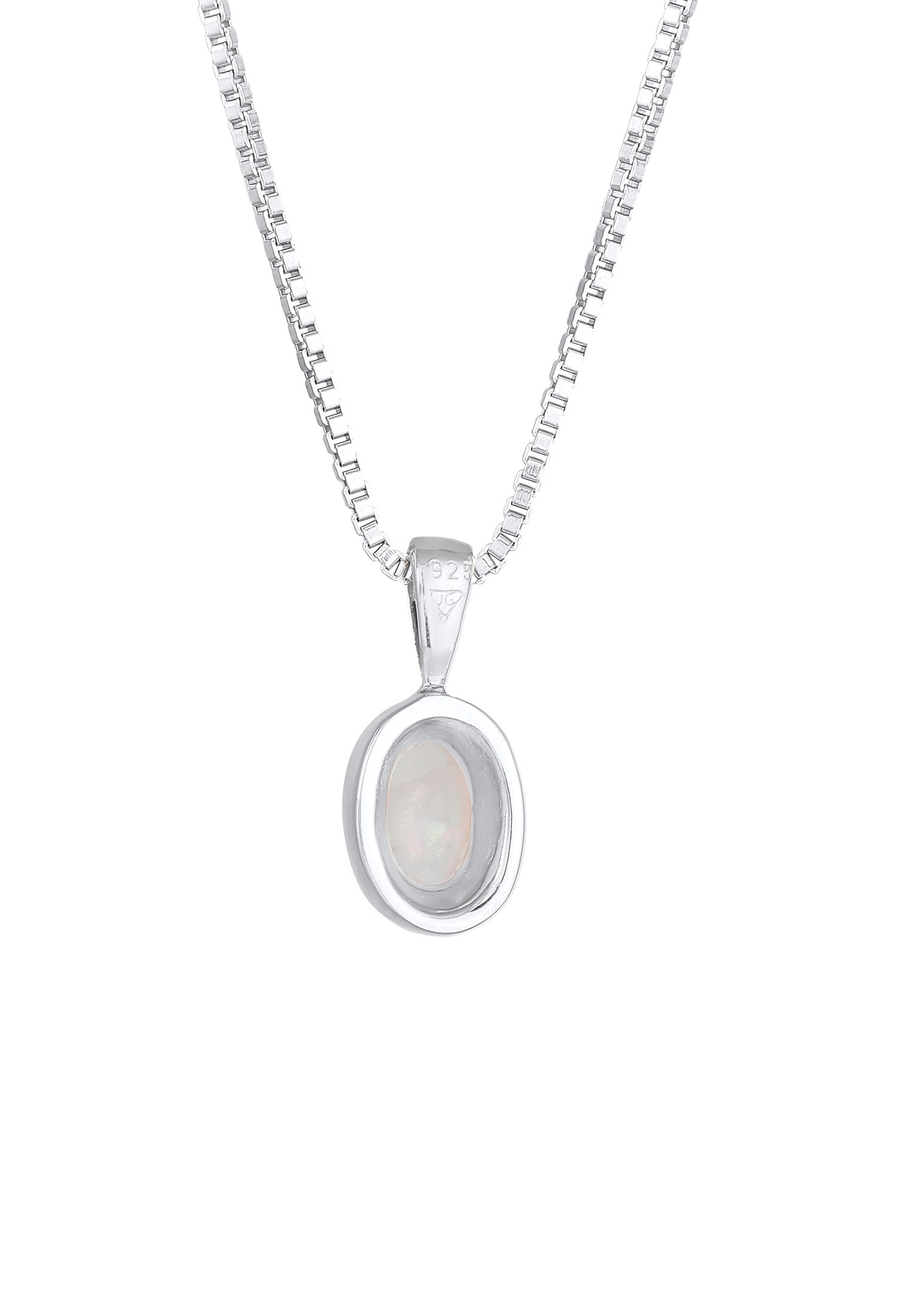 Elli Premium Silberkette »Halskette Basic Rosa Quarz Edelstein 925 Sterling Silber«