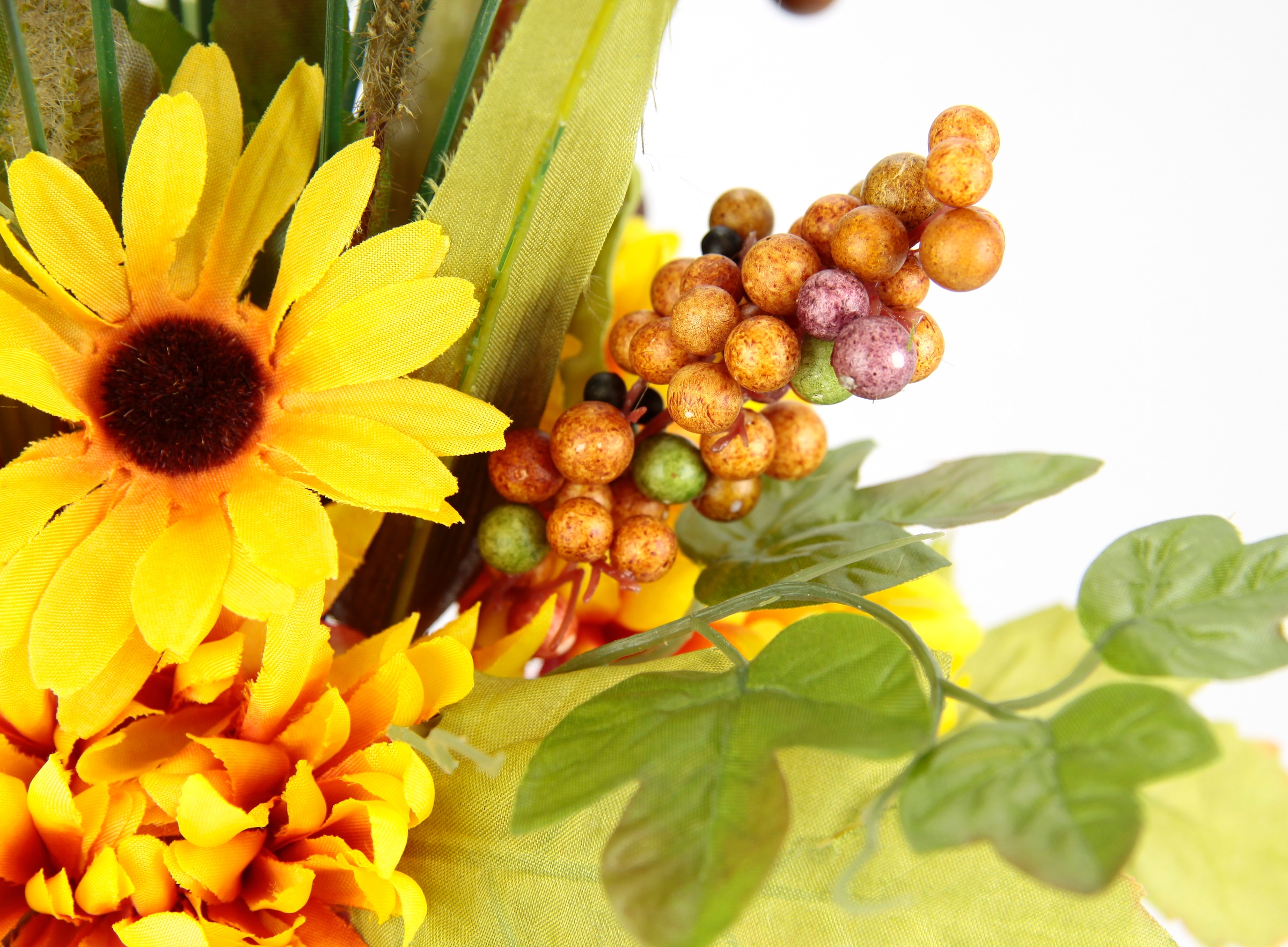 I.GE.A. Kunstblume »Gesteck aus Kürbis«, Dahlien mit im künstlichen bequem Herbstdeko kaufen Beeren Blumen Arrangement Dekoblumen Gräsern