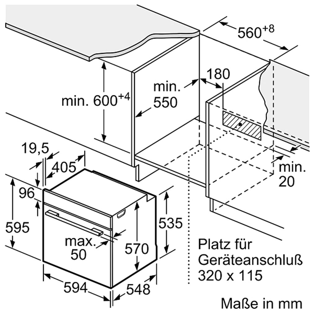 BOSCH Backofen-Set »HBD671CS62«, mit Teleskopauszug nachrüstbar, Pyrolyse-Selbstreinigung, AirFry-Funktion