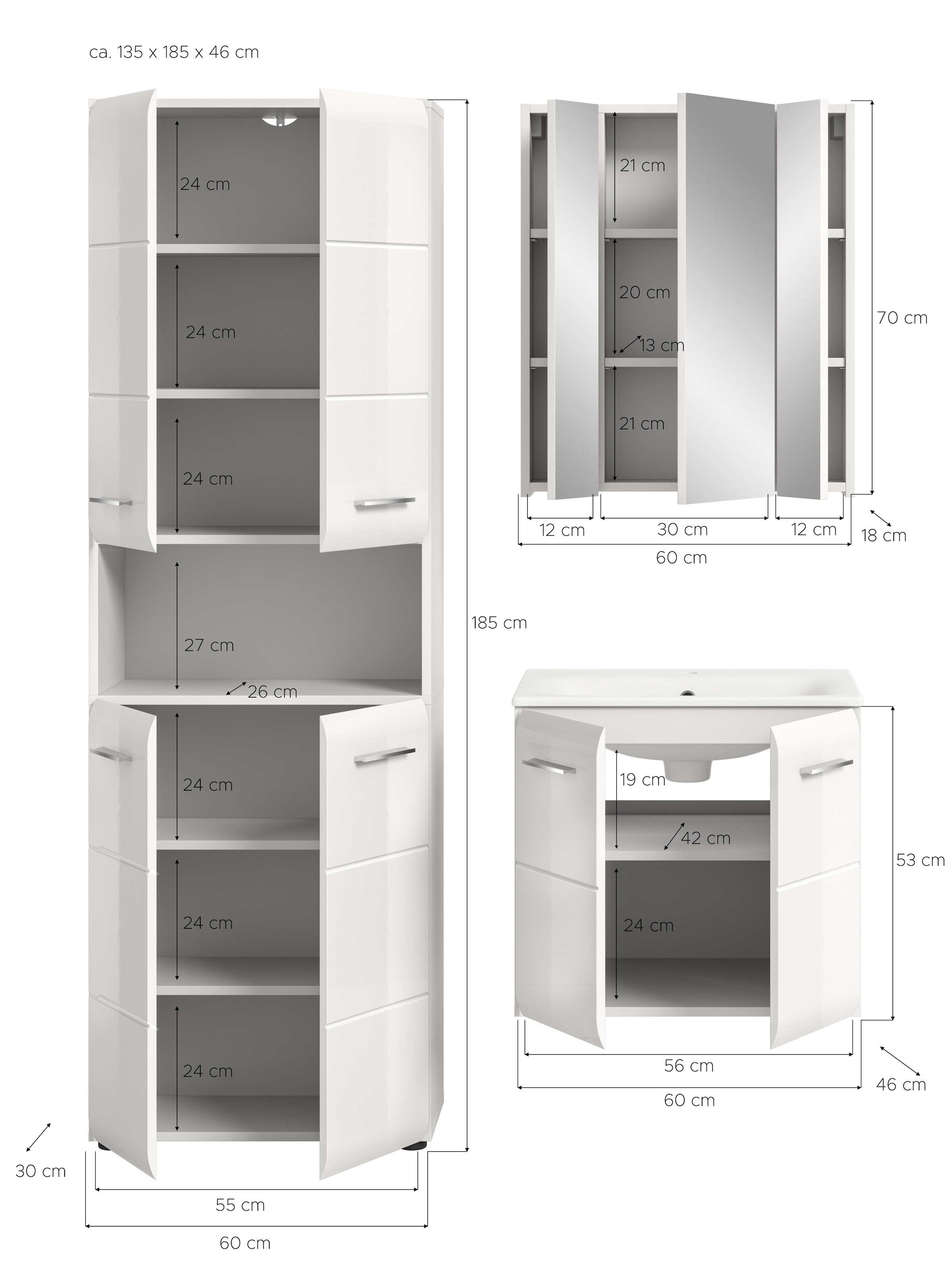 INOSIGN Badezimmer-Set Set, 4 Stk. tlg.