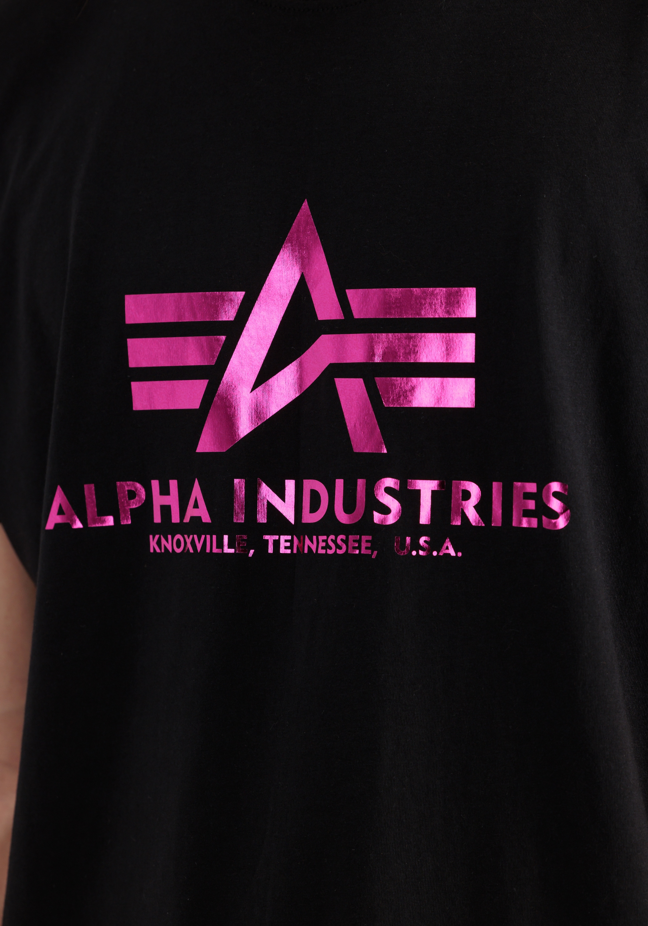 Alpha Industries T-Shirt »Alpha Industries Men - T-Shirts Basic T-Shirt BL Foil Print«