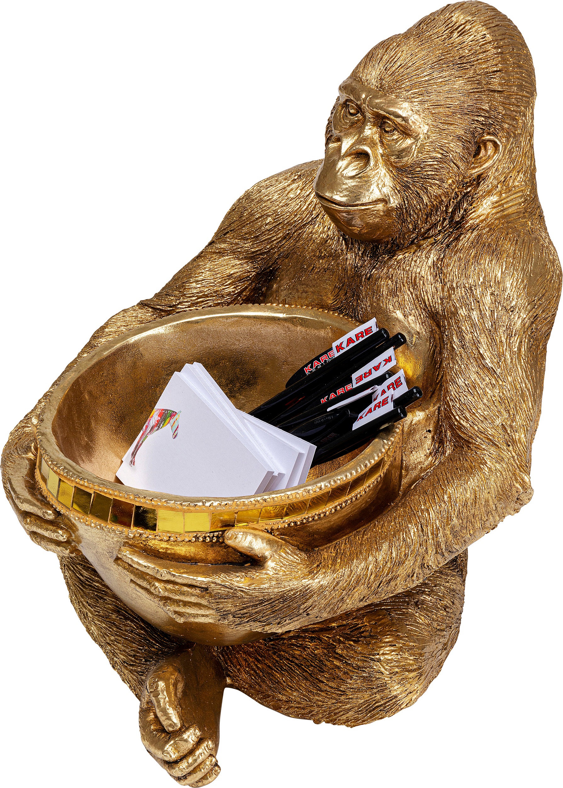 Kare Design Dekofigur »Gorilla Holding Bowl Gold 4«