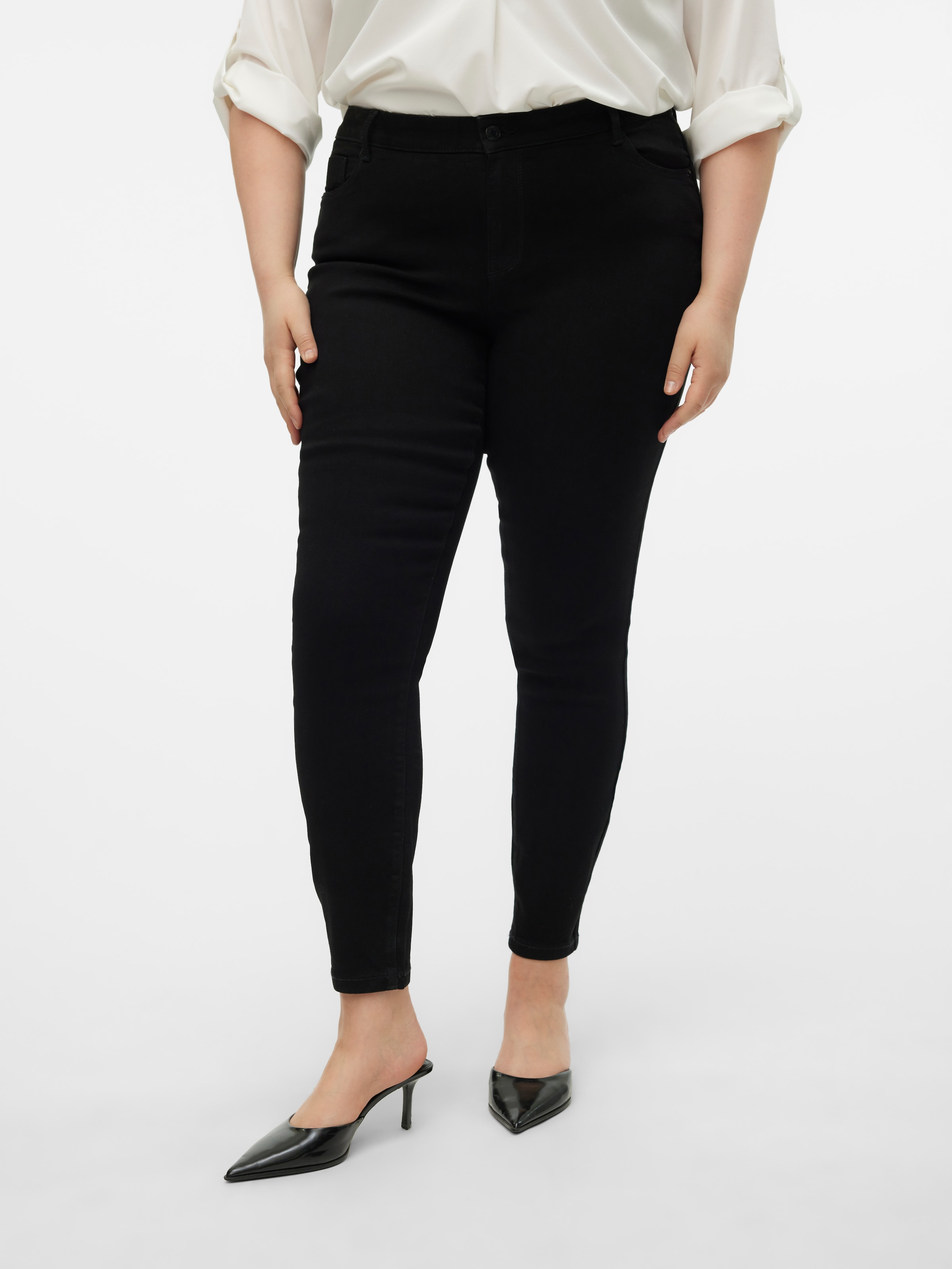 Skinny-fit-Jeans »VMCELLY MR SKINNY JEANS BLK CUR NOOS«