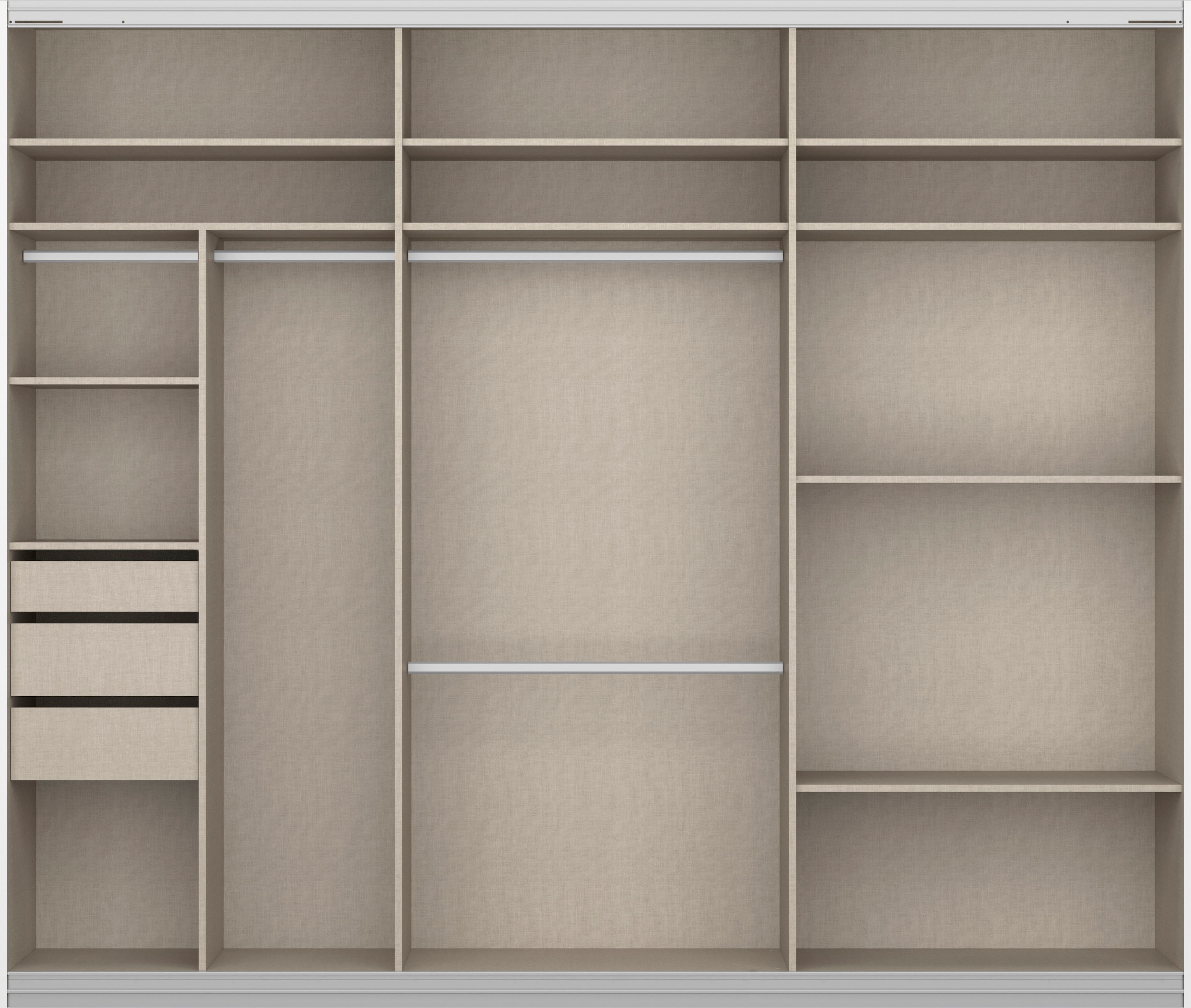 rauch Schwebetürenschrank »Kleiderschrank Schrank Garderobe TOPSELLER OTELI inkl. Inneneinteilung«, mit 3 Innenschubladen sowie zusätzlichen Einlegeböden MADE IN GERMANY