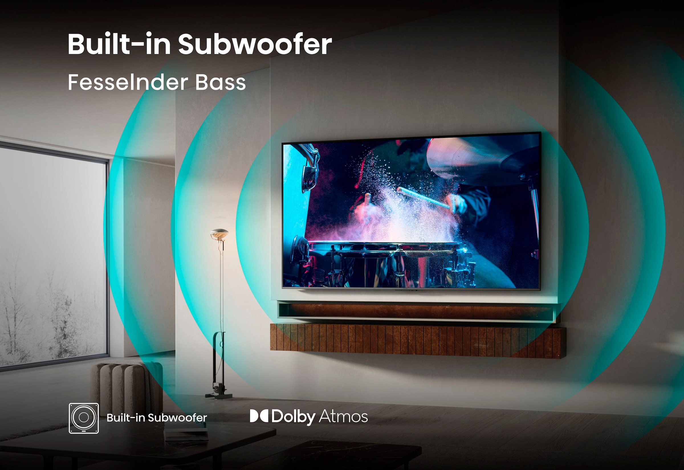 Hisense QLED Mini LED-Fernseher »50U7Q«, 4K Ultra HD, Smart-TV, 4K UHD Mini LED