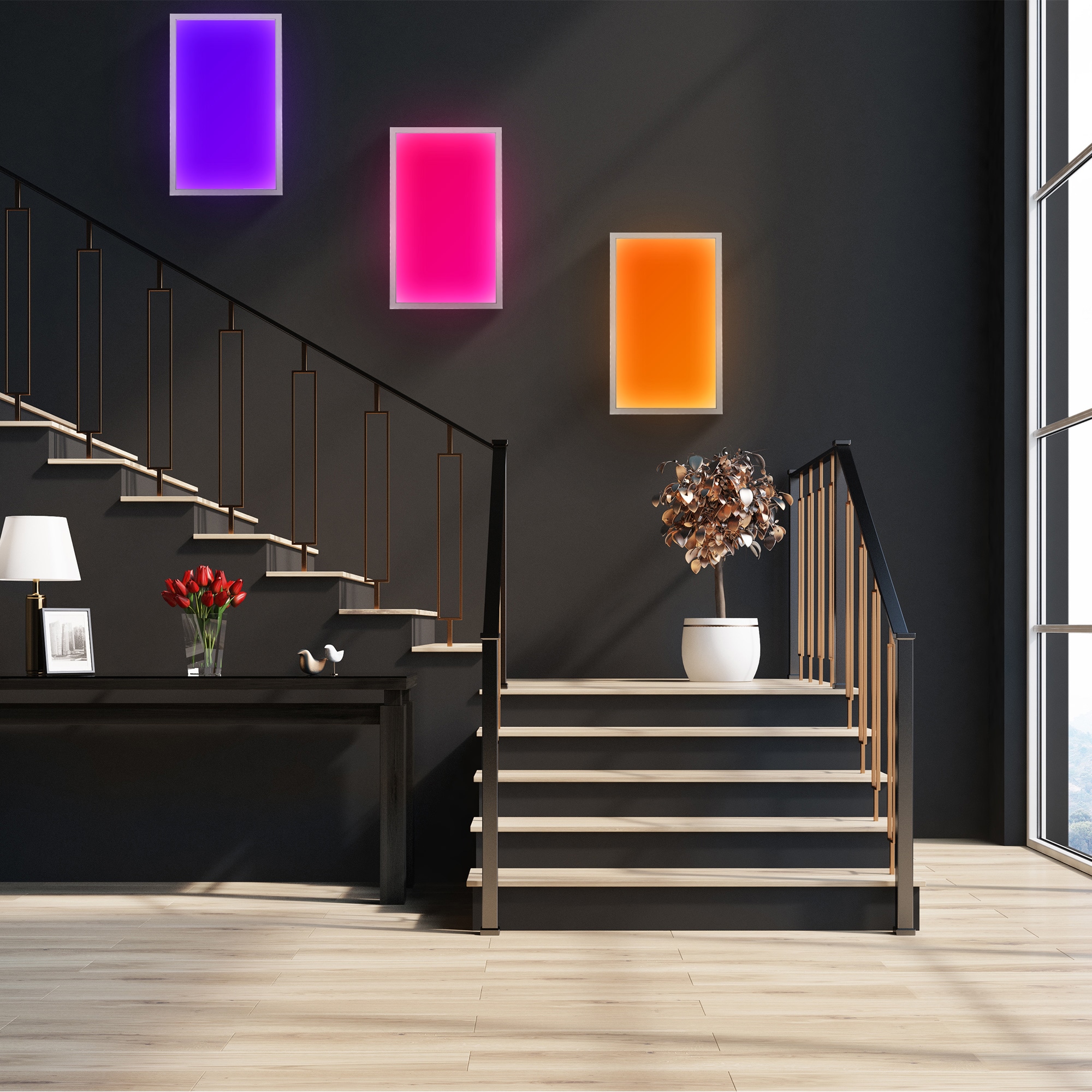 B.K.Licht Deckenleuchte, 1 stufenlos mit 3 Jahren Panel, kaufen RGB, flammig-flammig, XXL Farbtemp. einstellbar, online dimmbar, | Fernbedienung Garantie